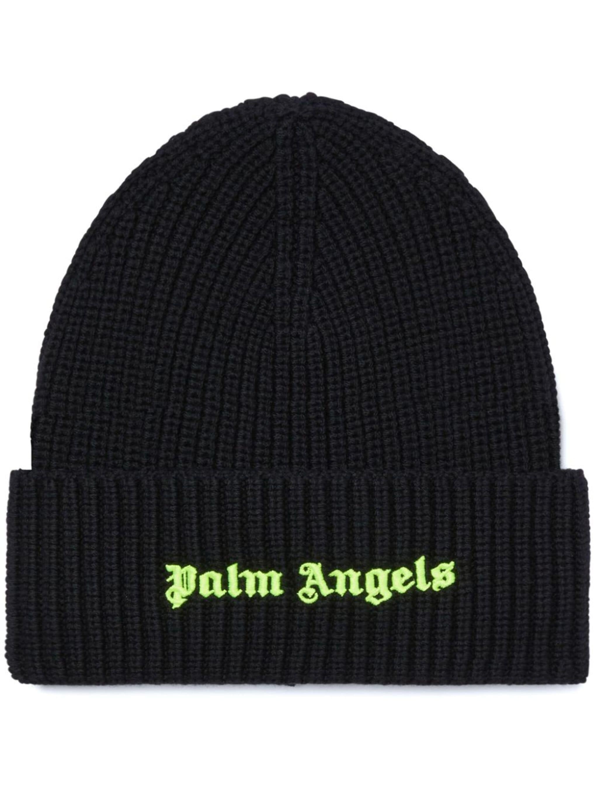 logo-embroidered ribbed beanie - 1