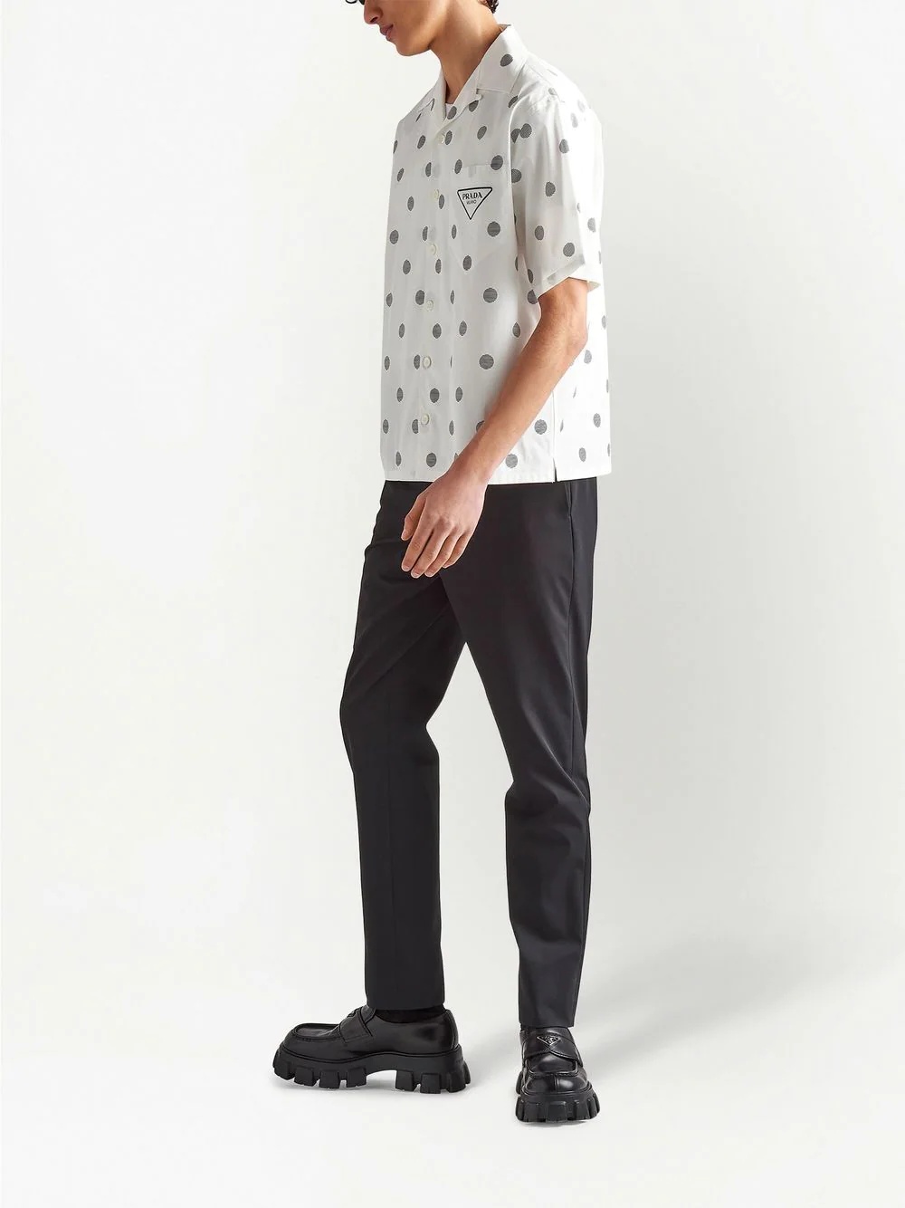 polka dot short-sleeve shirt - 2