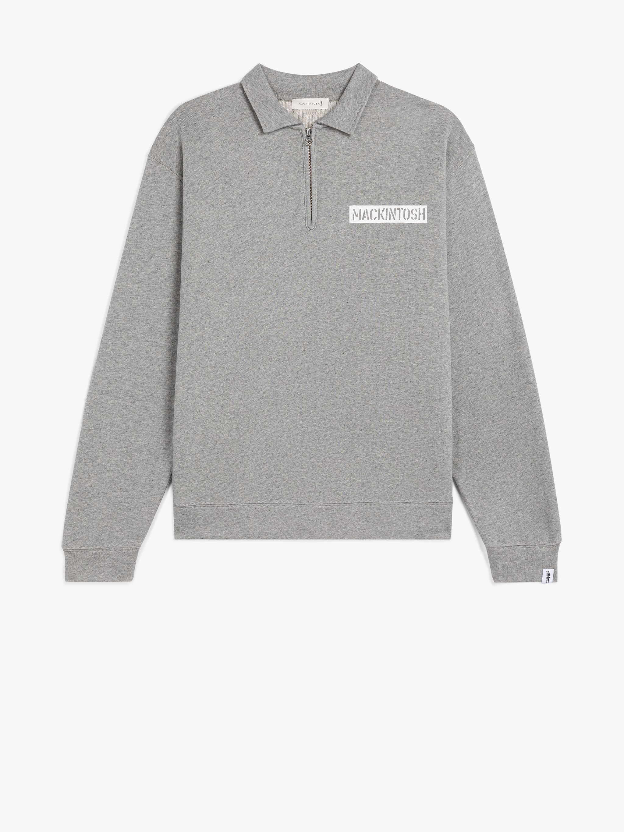 GREY COTTON BOX LOGO SWEATSHIRT - 1