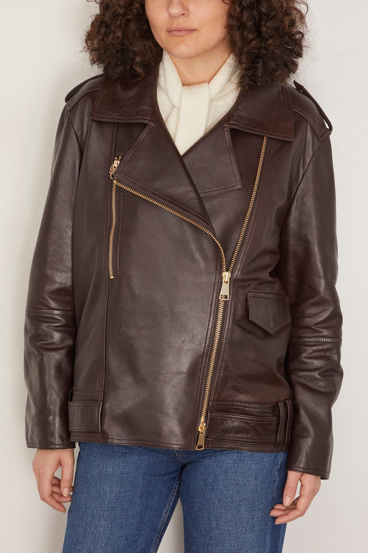 Sleek Statement Jacket in Black Chocolate - 3