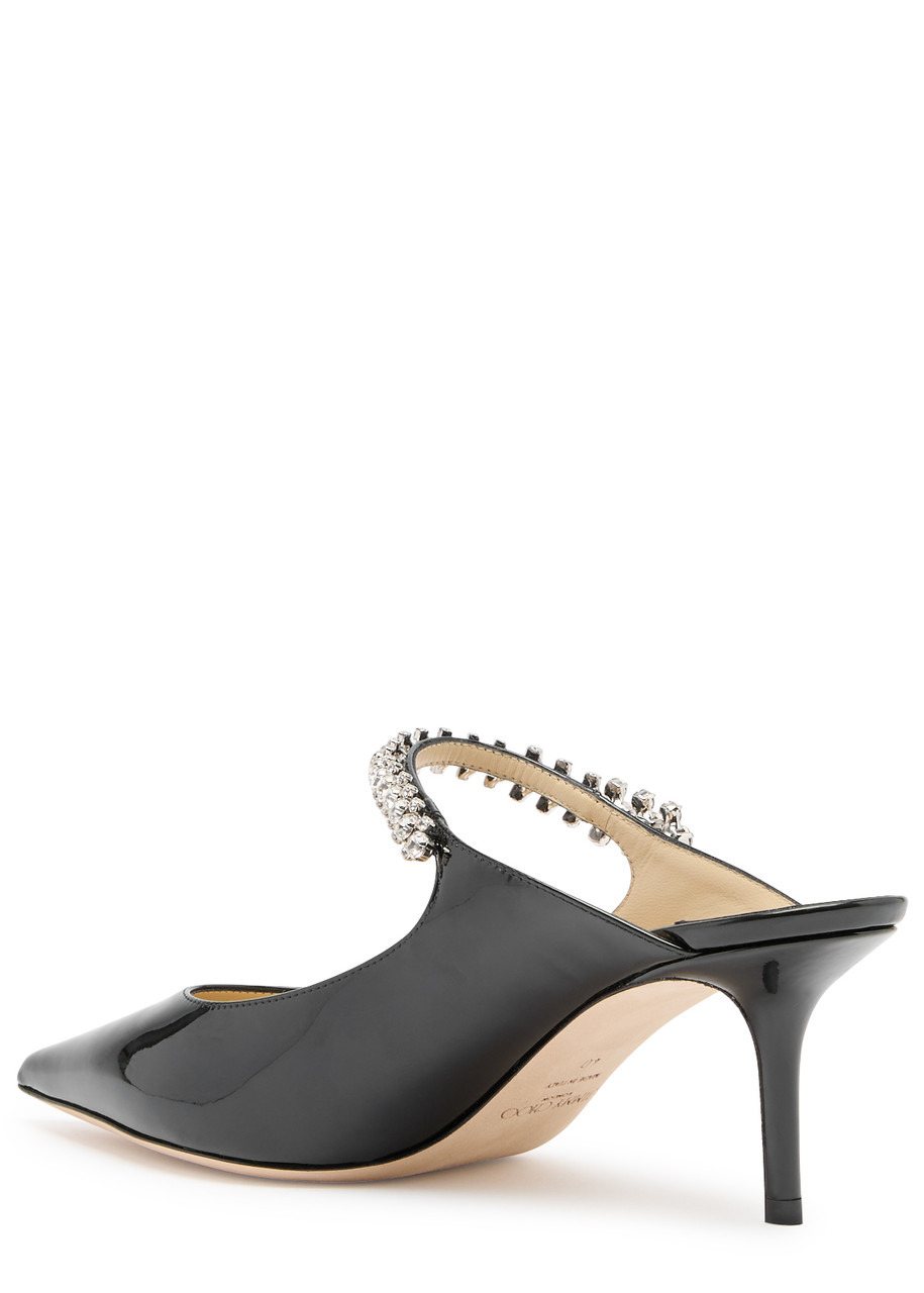 Jimmy Choo Bing 65 Embellished Patent Leather Mules - 2