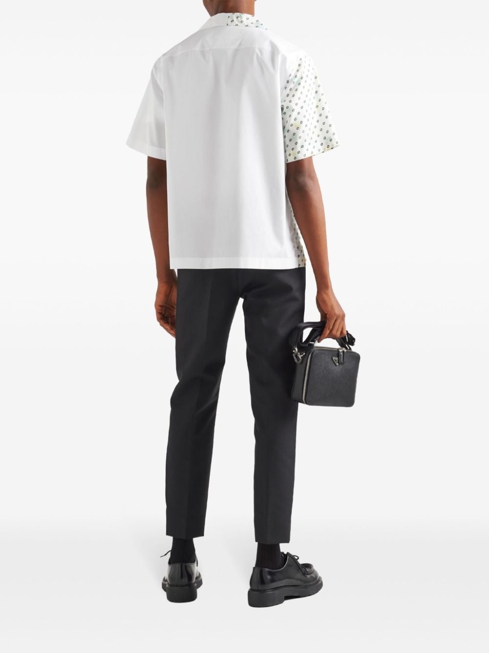 colour-block cotton shirt - 3