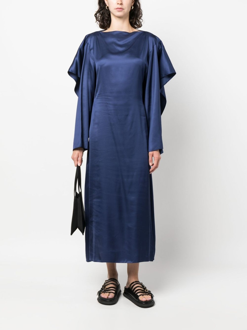 MM6 Maison Margiela long-sleeve satin midi dress outlook