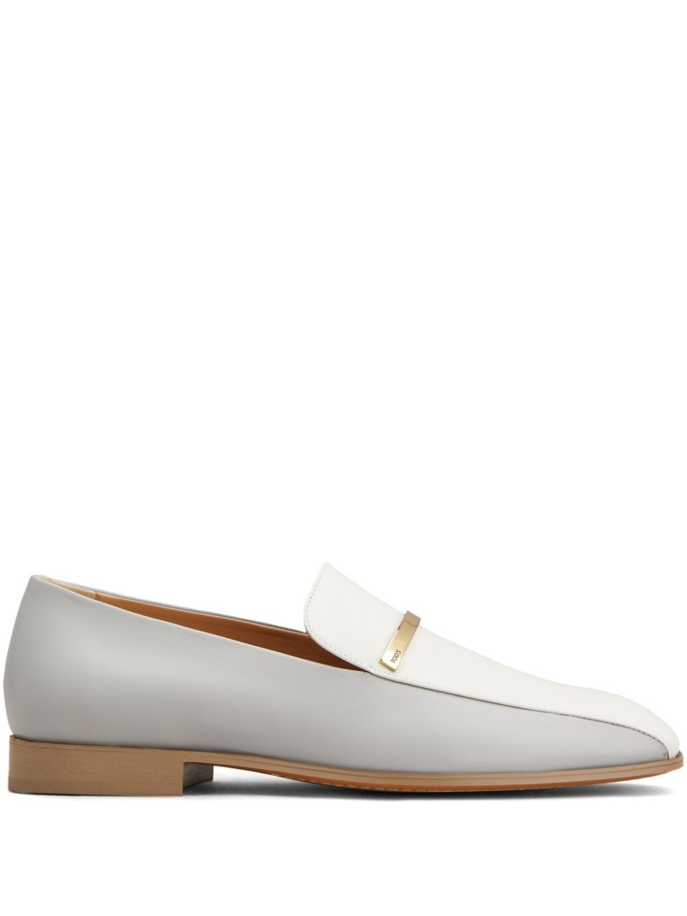 two-tone leather loafers - 1