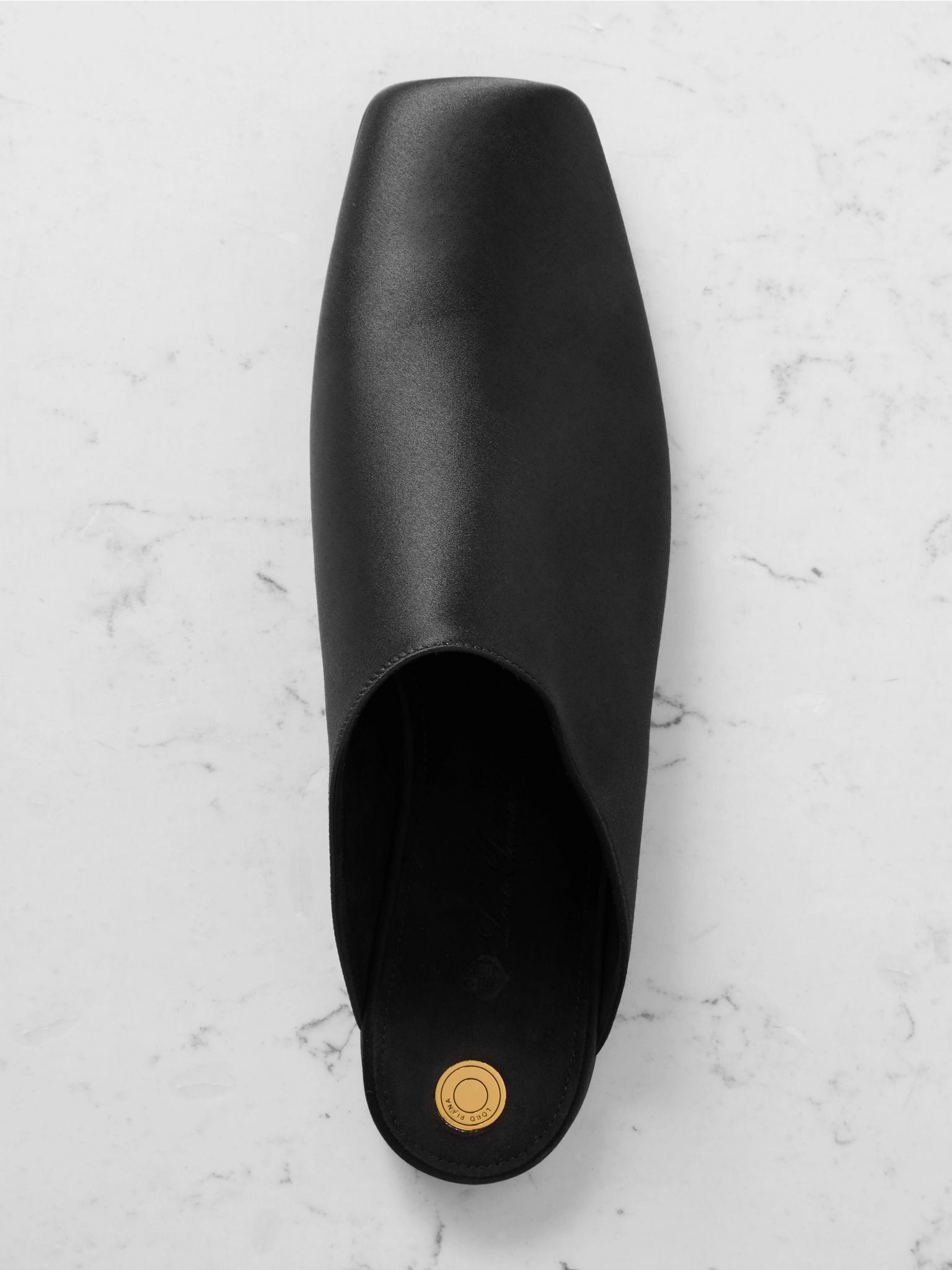 Alba satin slippers Black - 5