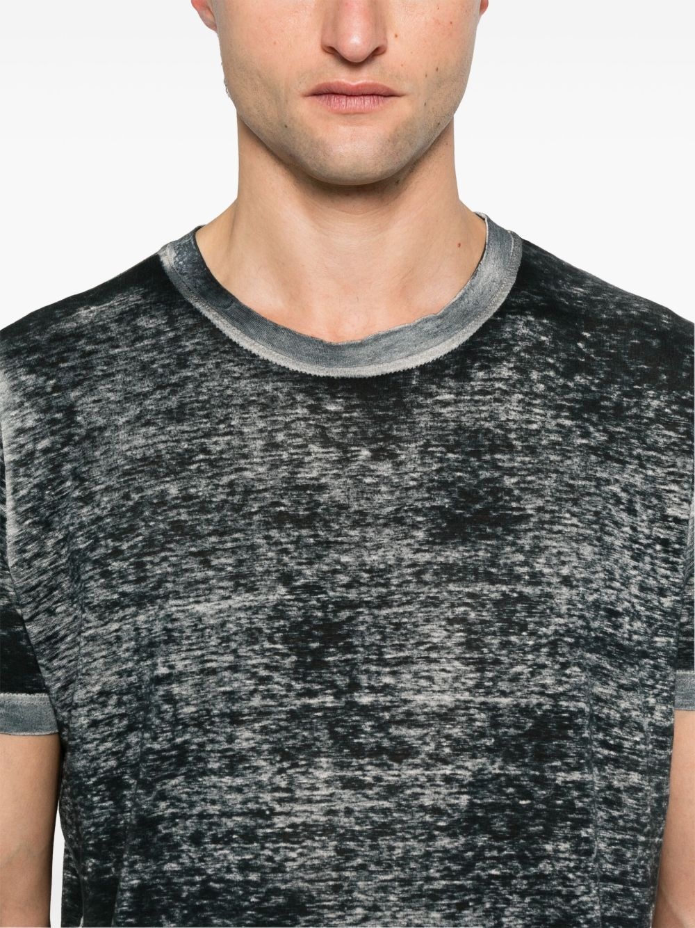 bleached-effect T-shirt - 4