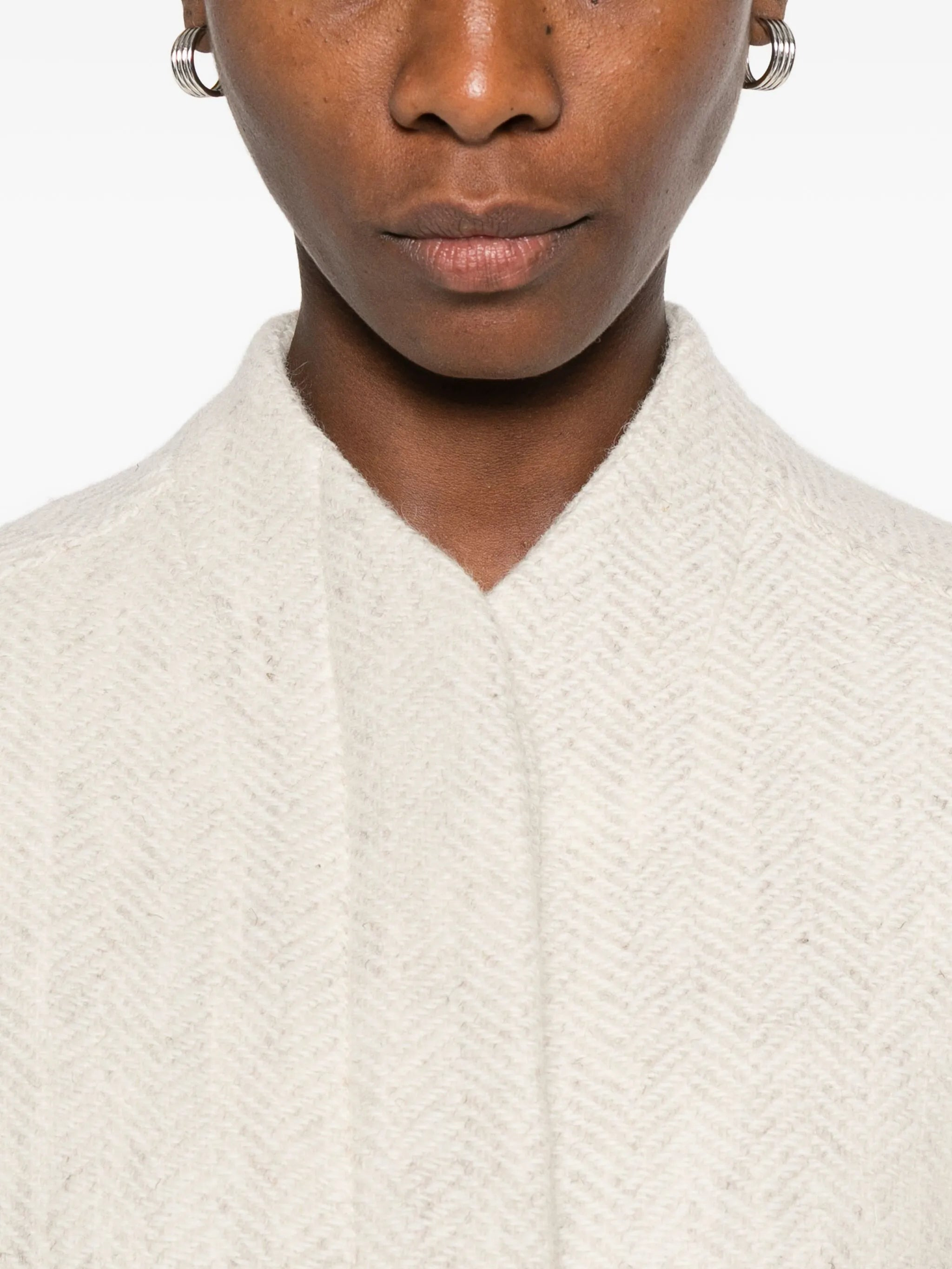 Mark Kenly Domino Tan Herringbone-pattern Pocket Jacket - 5
