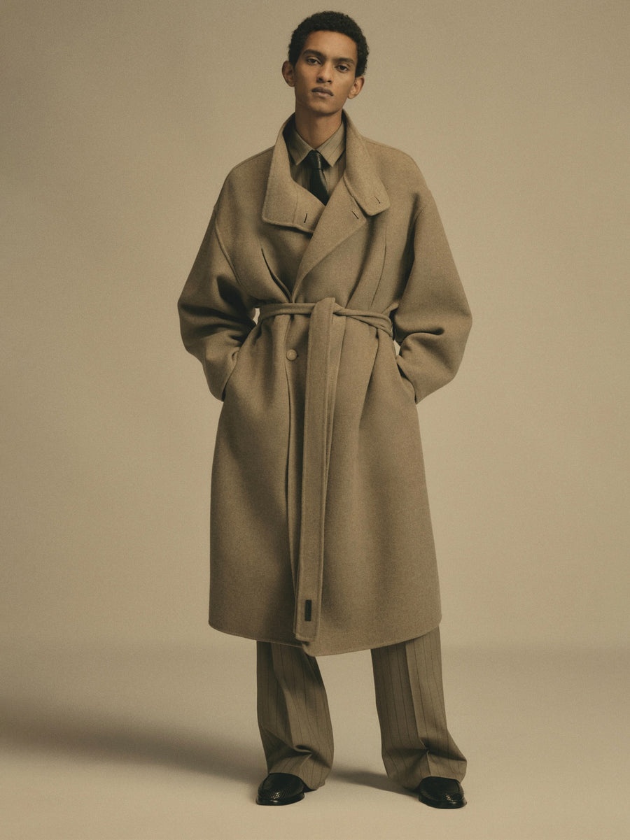 Wool Cashmere Highneck Coat - 9