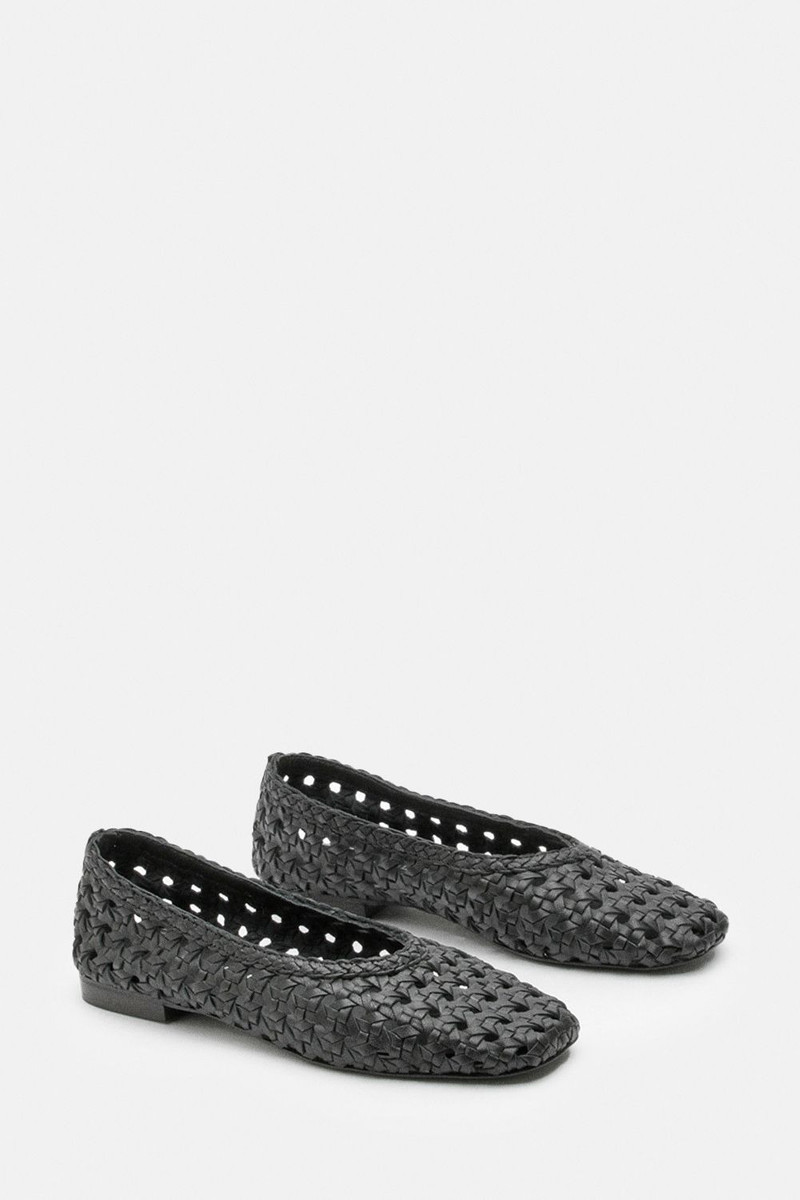 Leather Woven Ballet Pump 5