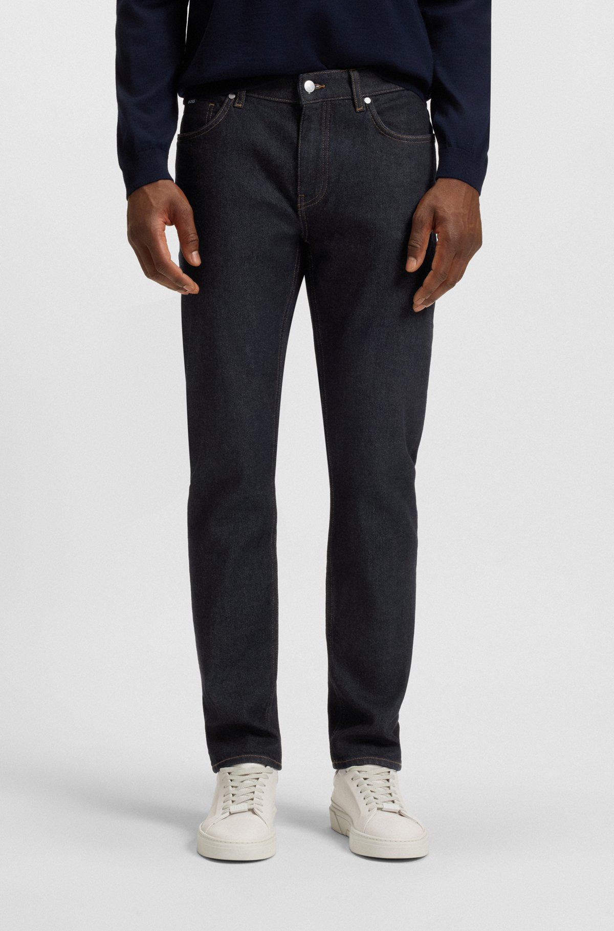 DELAWARE SLIM-FIT JEANS IN DARK-BLUE COMFORT-STRETCH DENIM - 2
