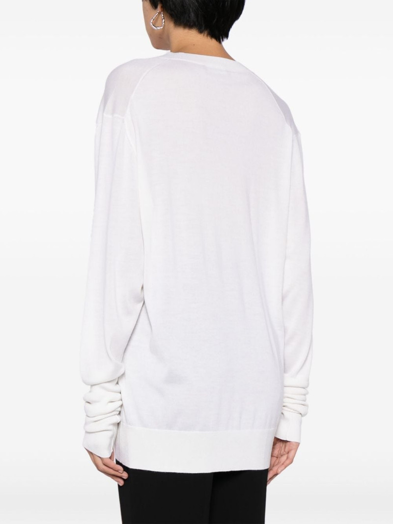 V-neck fine-knit jumper 4