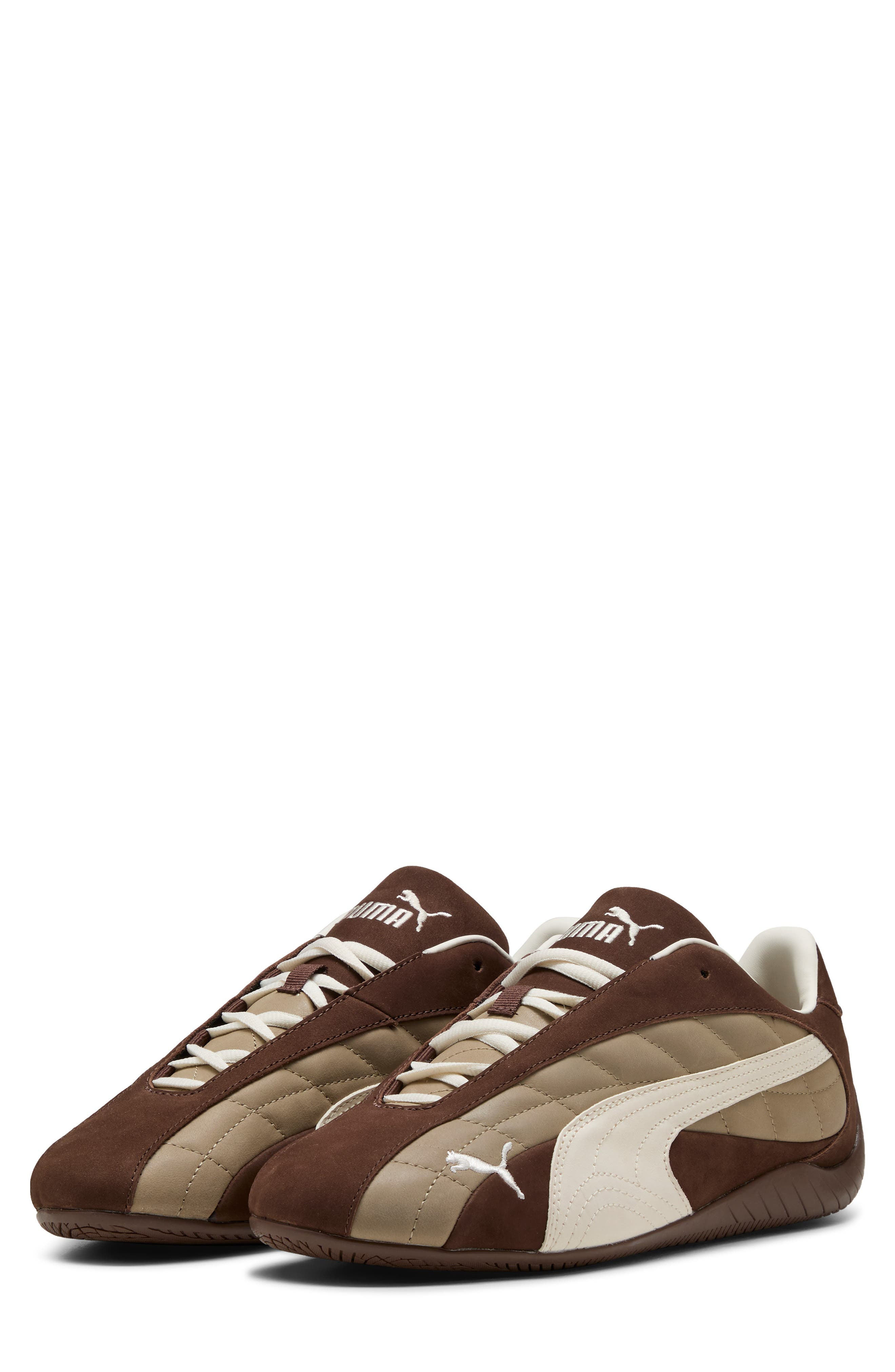 PUMA Speedcat Plus Quilted Sneaker in Espresso Brown/Warm White at Nordstrom - 8