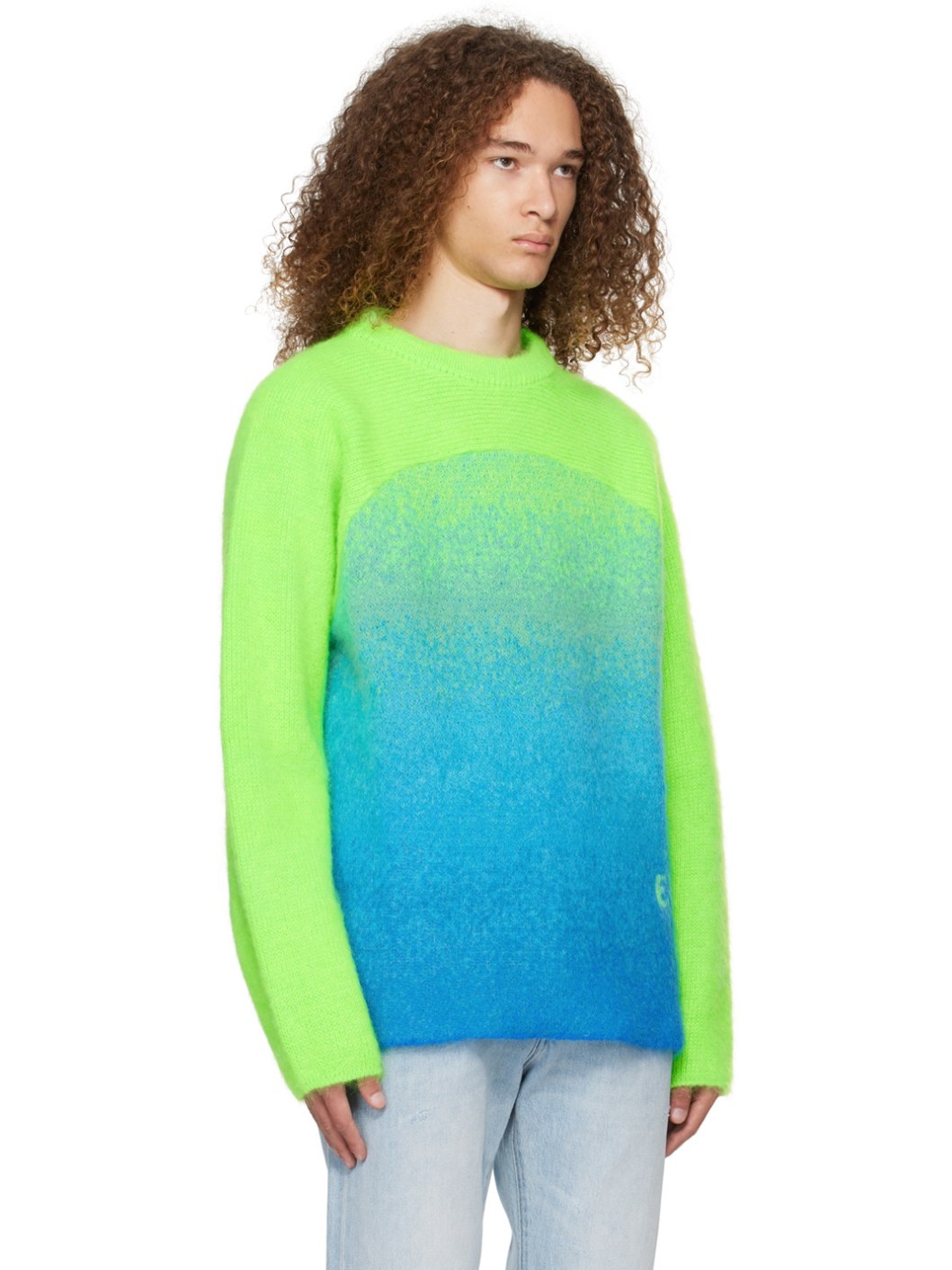 Green Gradient Rainbow Sweater - 2