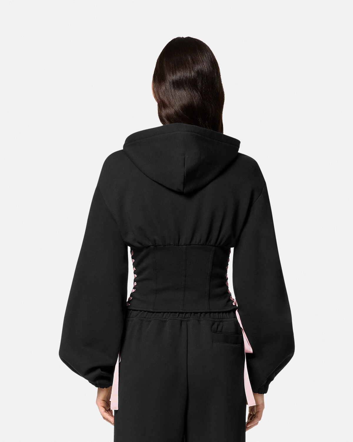 Logo Zip Corset Hoodie - 5