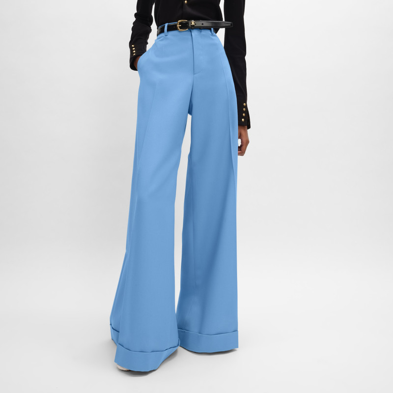 CELINE long docks trousers IN DIAGONAL WOOL outlook