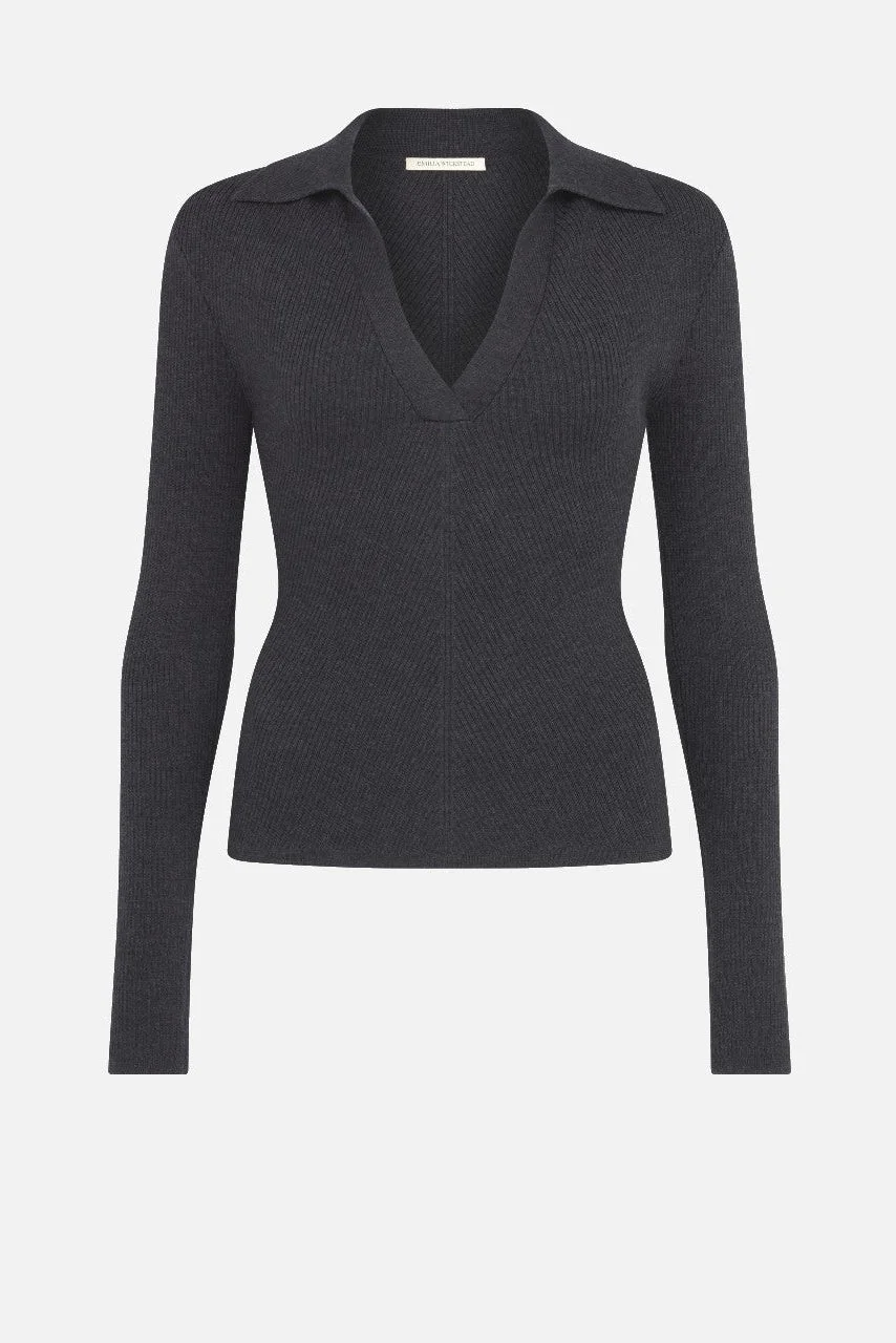 Austin Knit In Charcoal Grey Cashfeel - 1