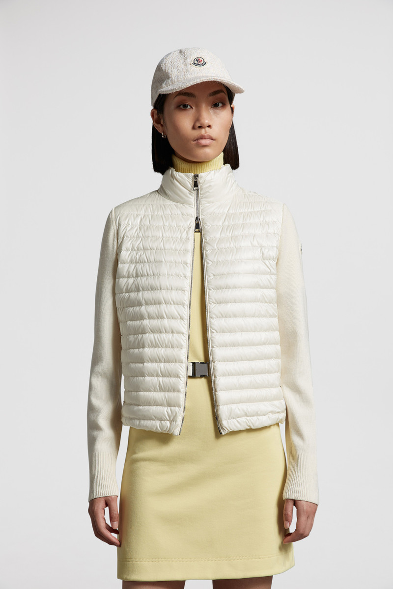 Moncler Padded Wool Zip-Up Cardigan outlook