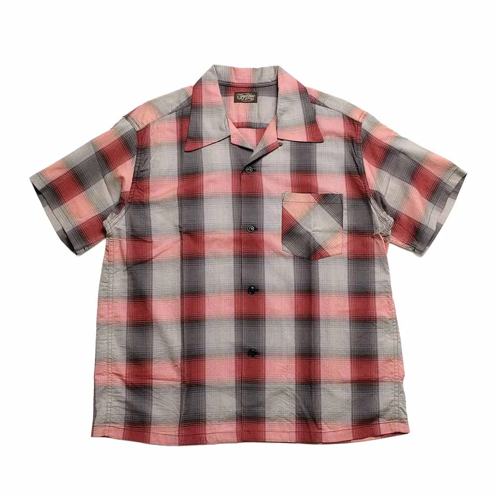 COTTON OMBRE PLAID - S/S OPEN SHIRT - SC39724 - 1