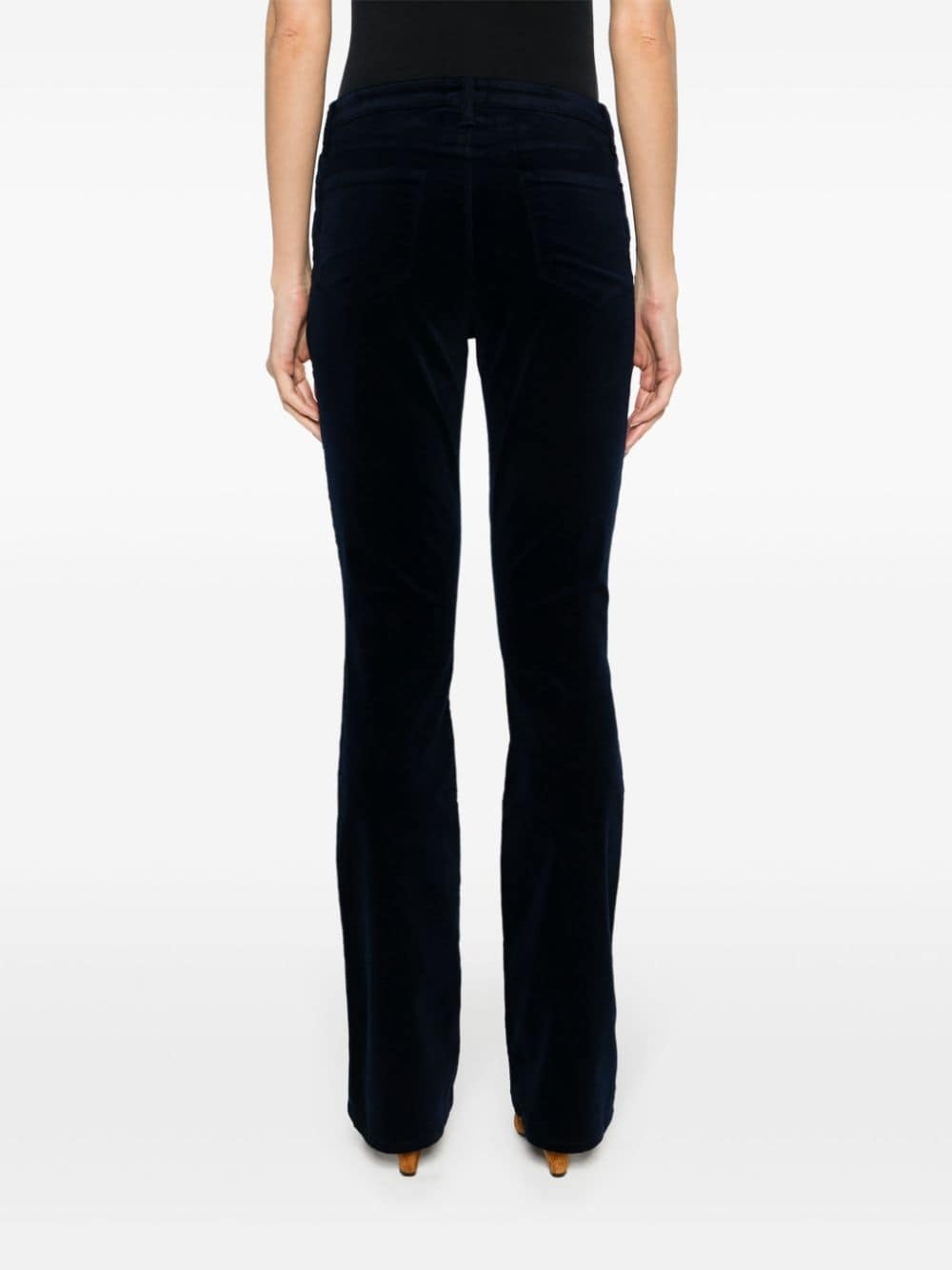 Stevie mid-rise flared velvet trousers - 4