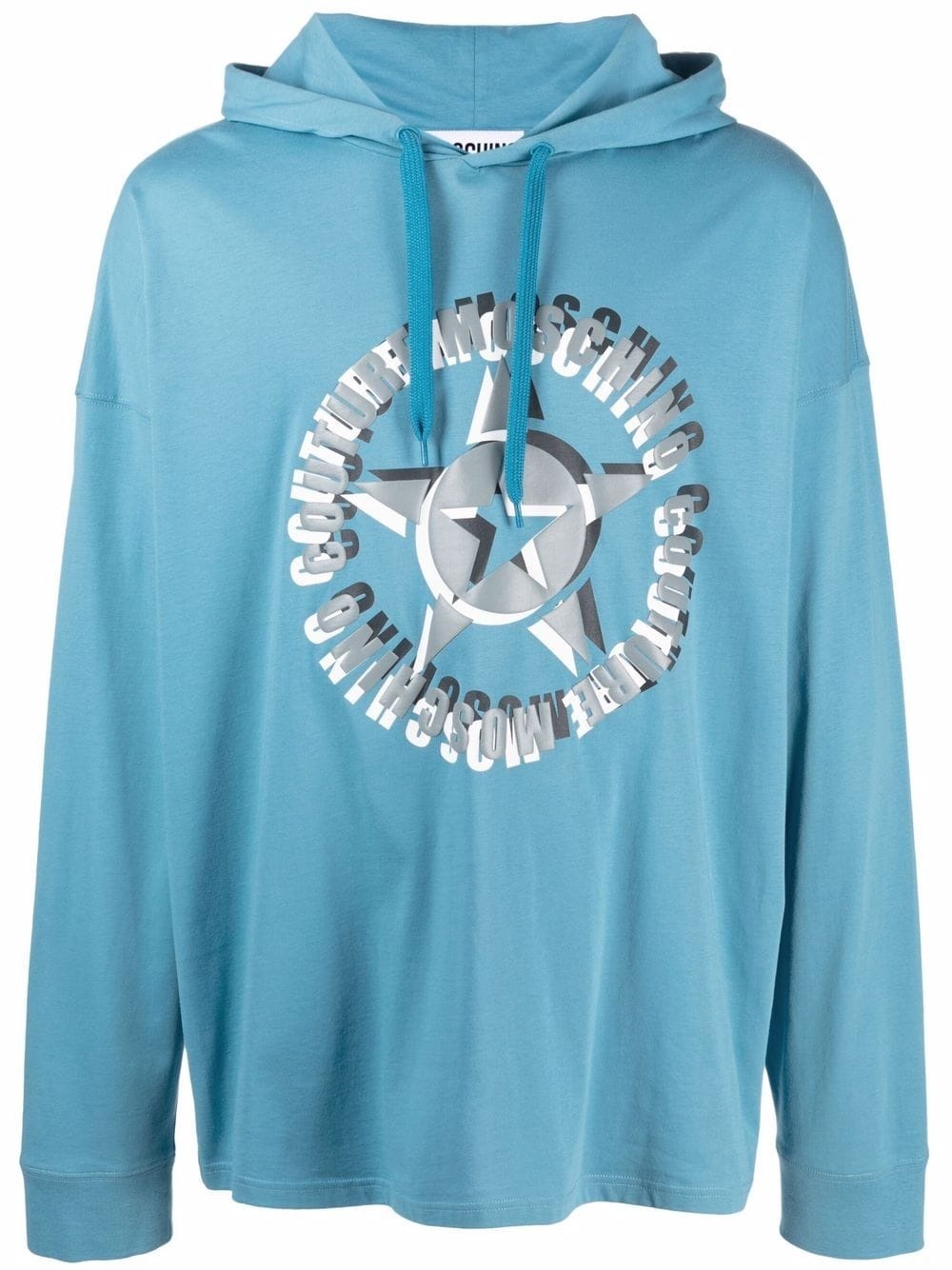 logo-print drawstring hoodie - 1