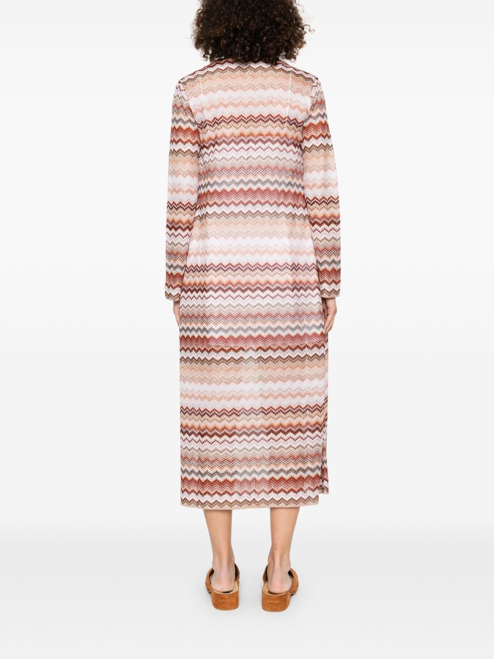 zigzag lamé cardi-coat - 4