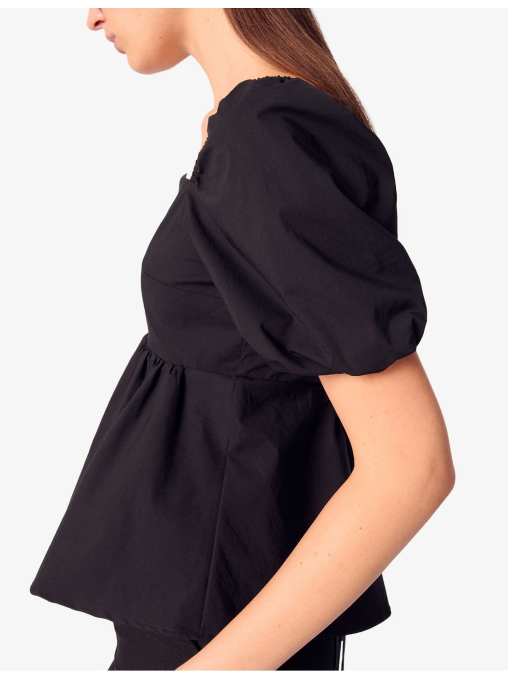 Square-Neck Stretch-Woven Top - 5