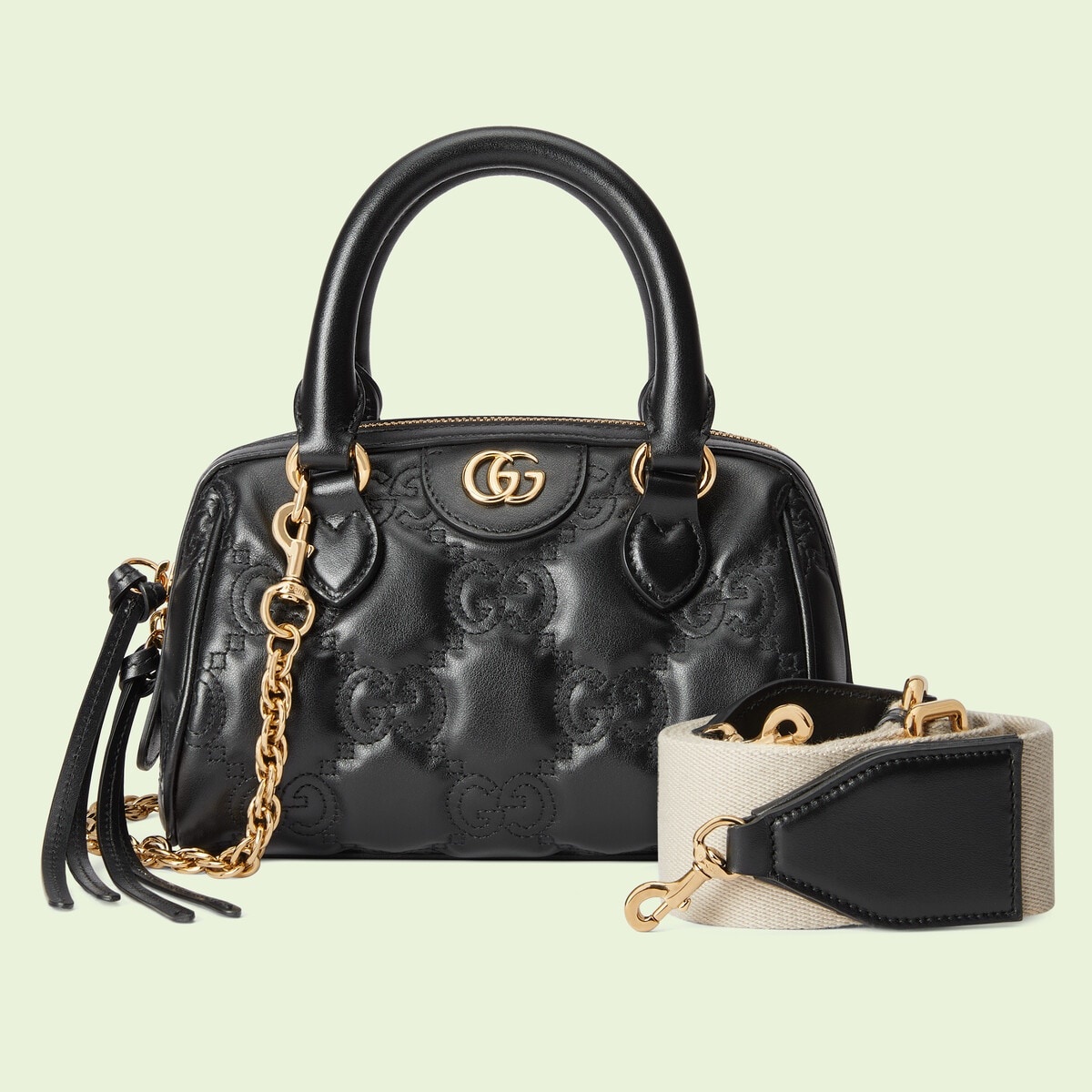 GG matelassé leather top handle bag - 7
