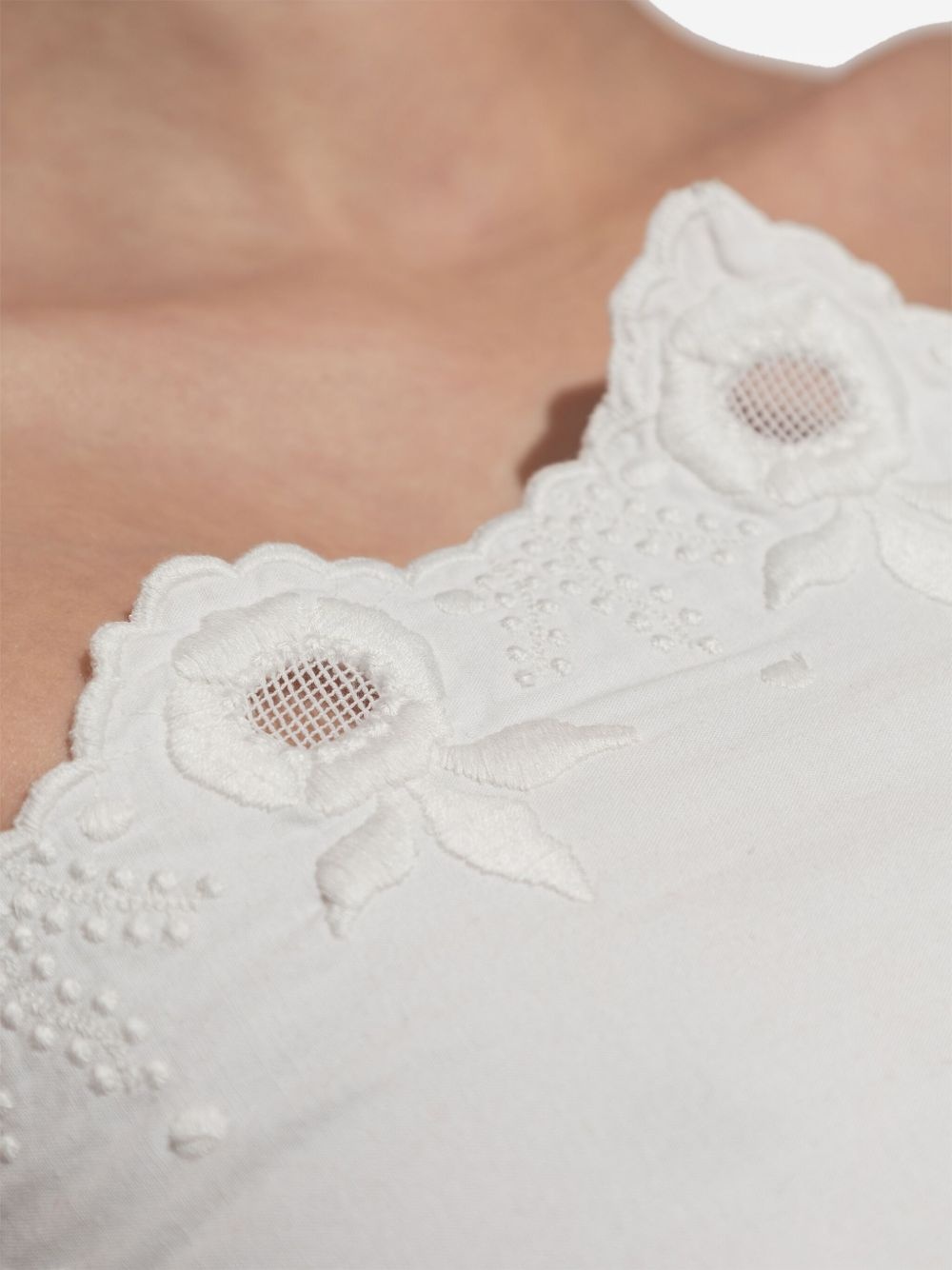 embroidered detailing top - 5