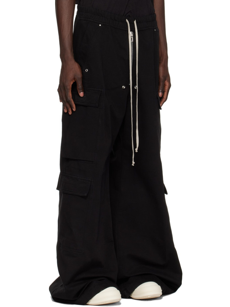 Rick Owens DRKSHDW Black Jumbo Bela Cargo Pants outlook