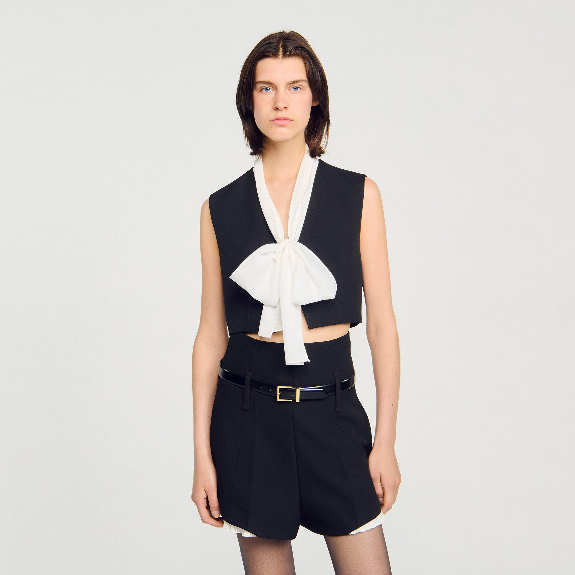 BOW NECK CROP TOP - 4