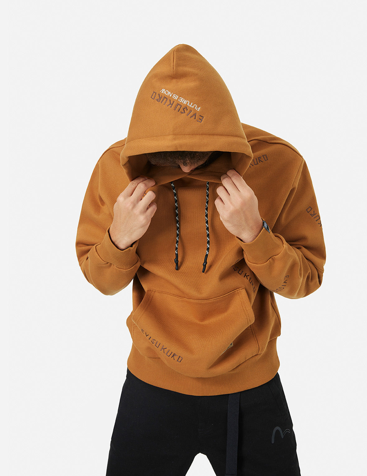 Allover Logo Embroidery Relax Fit Hoddie - 3