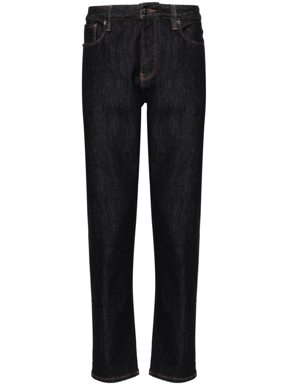 logo-plaque straight-leg jeans - 1
