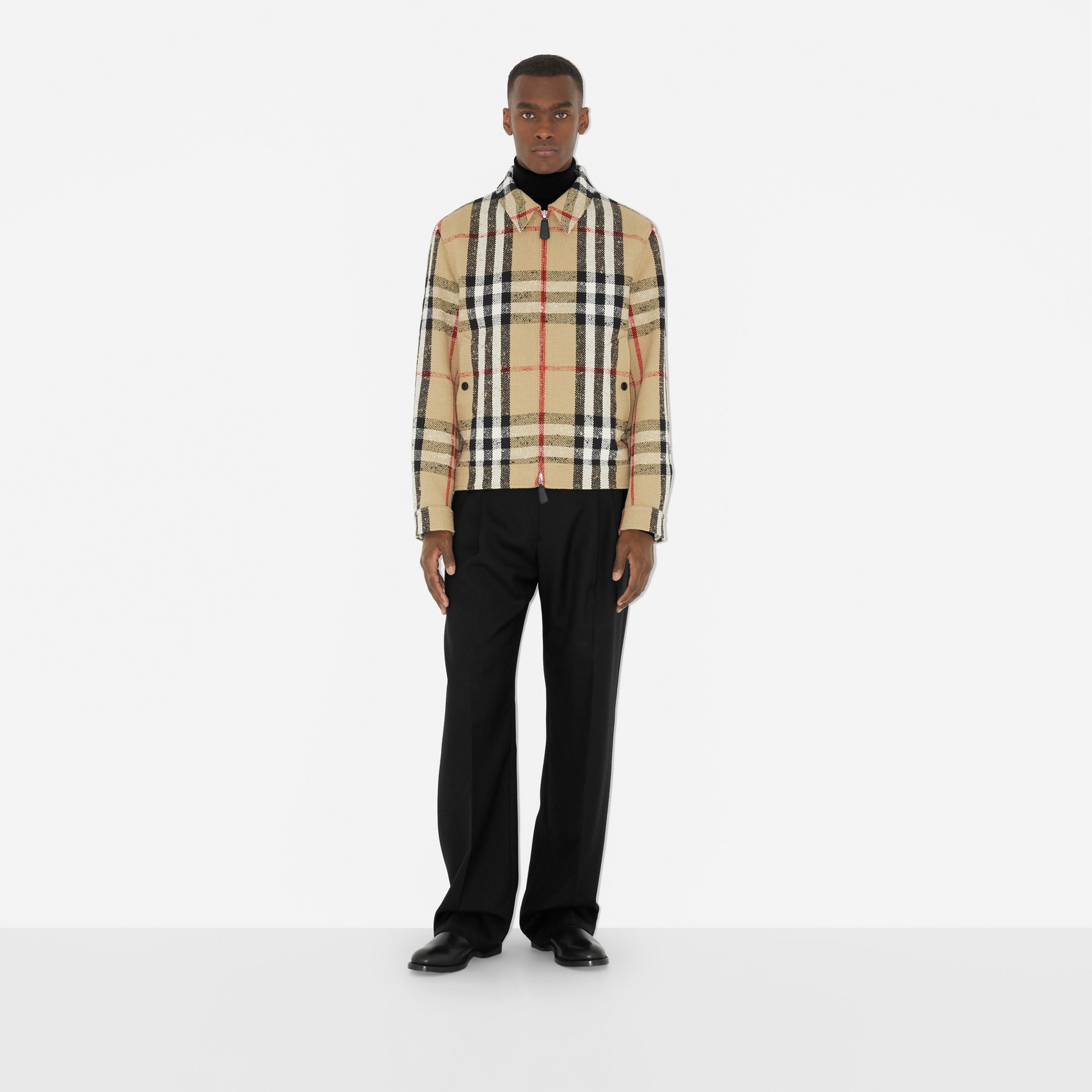 Check Bouclé Harrington Jacket - 2