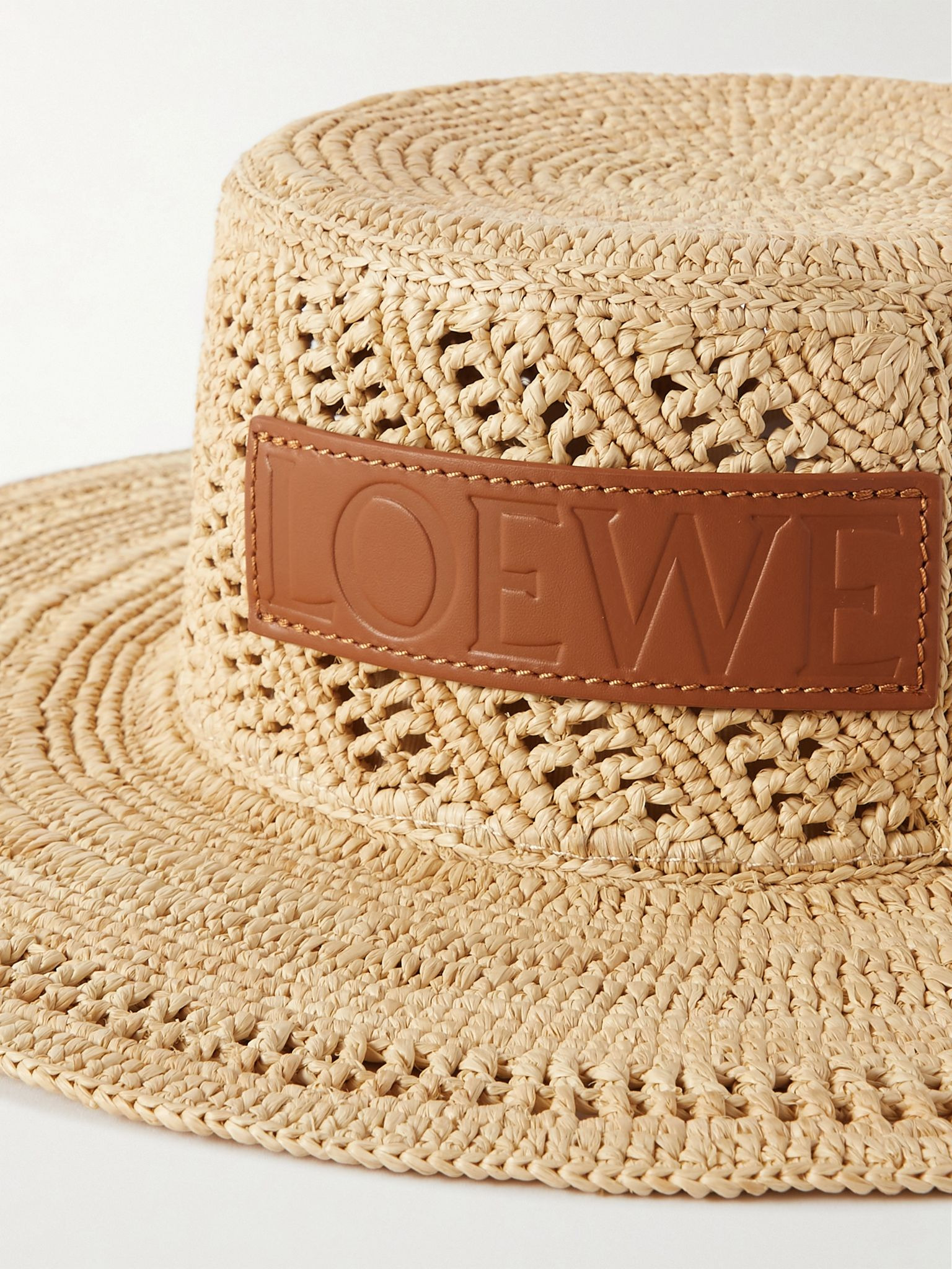 + Paula's Ibiza Ajoure appliquéd raffia hat Neutral - 3