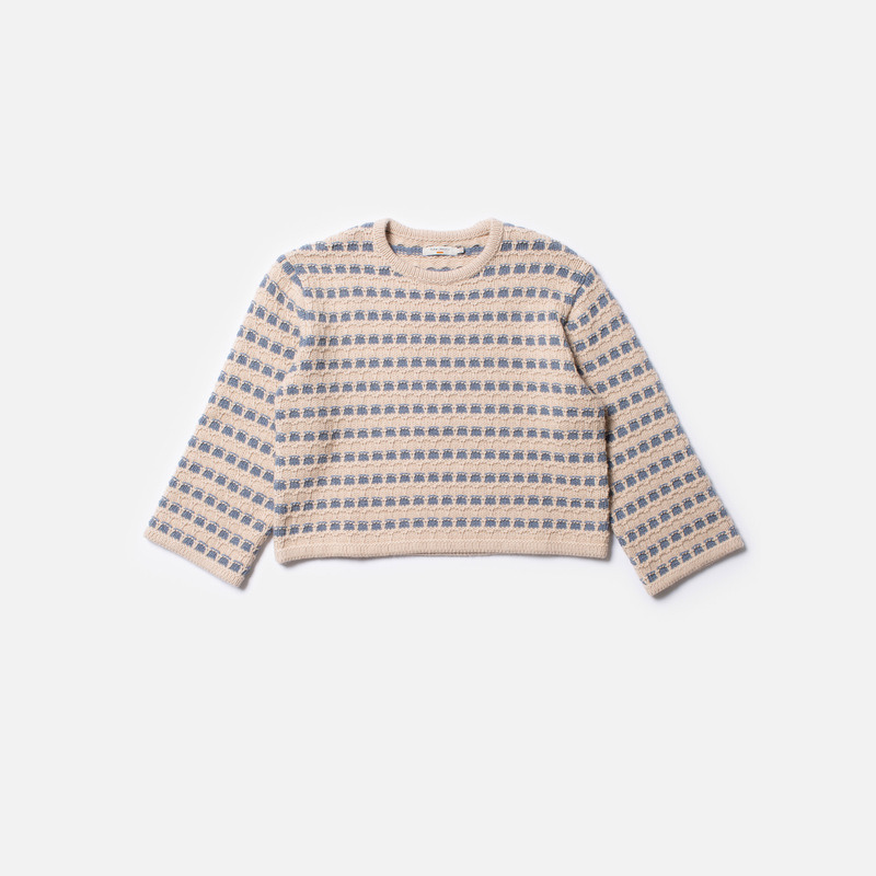Gerd Striped Knit Sweater Blue/Beige - 7