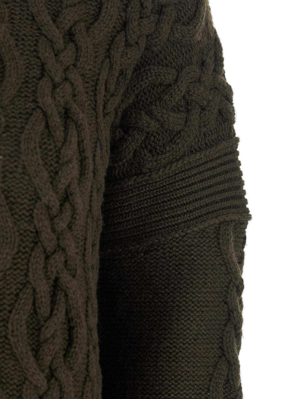 Max Mara Women Green High Neck Dress With All-Over Inlays In Wool Blend Woman - 3