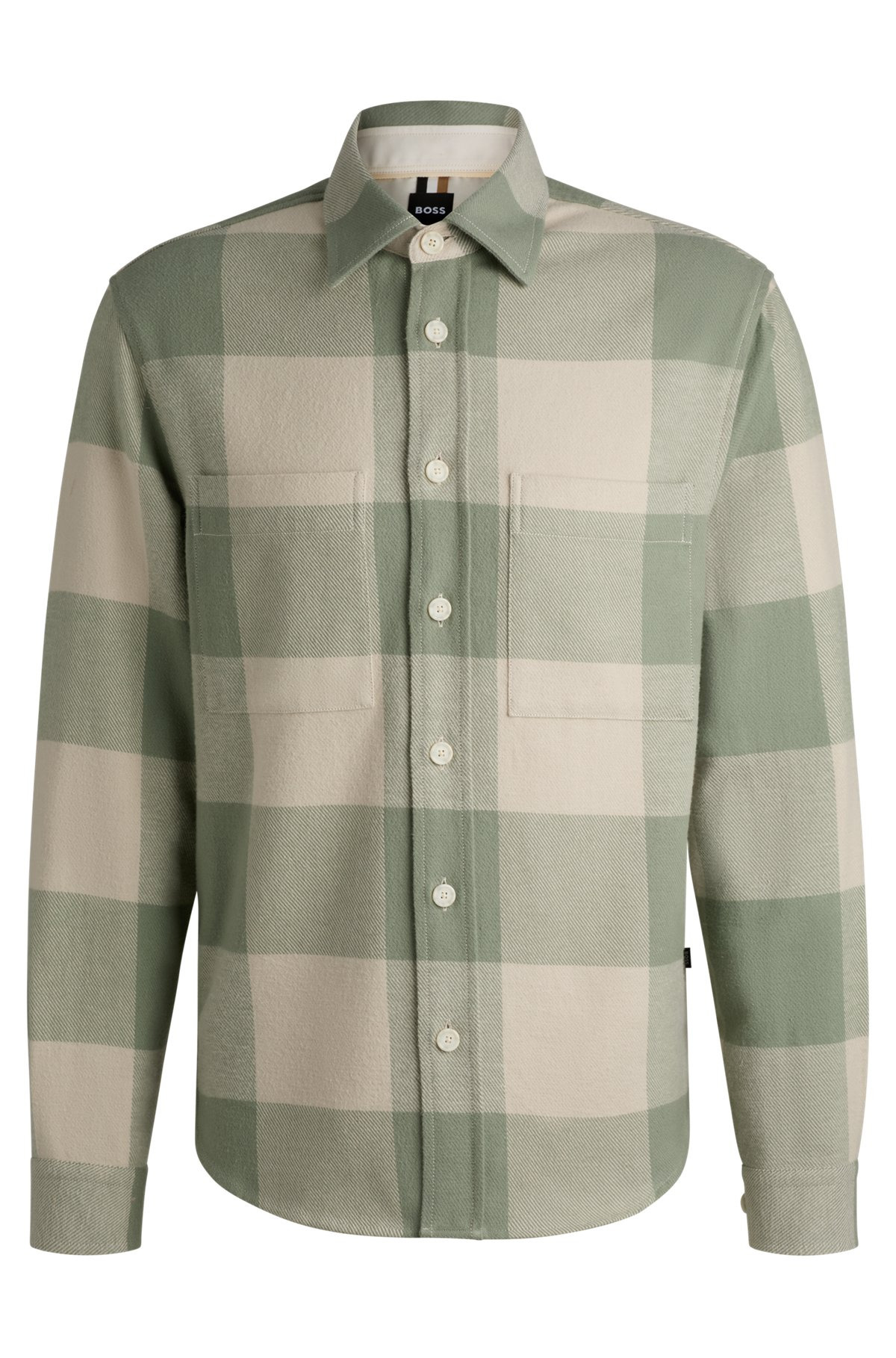 RELAXED-FIT SHIRT IN CHECKED COTTON FLANNEL - 1