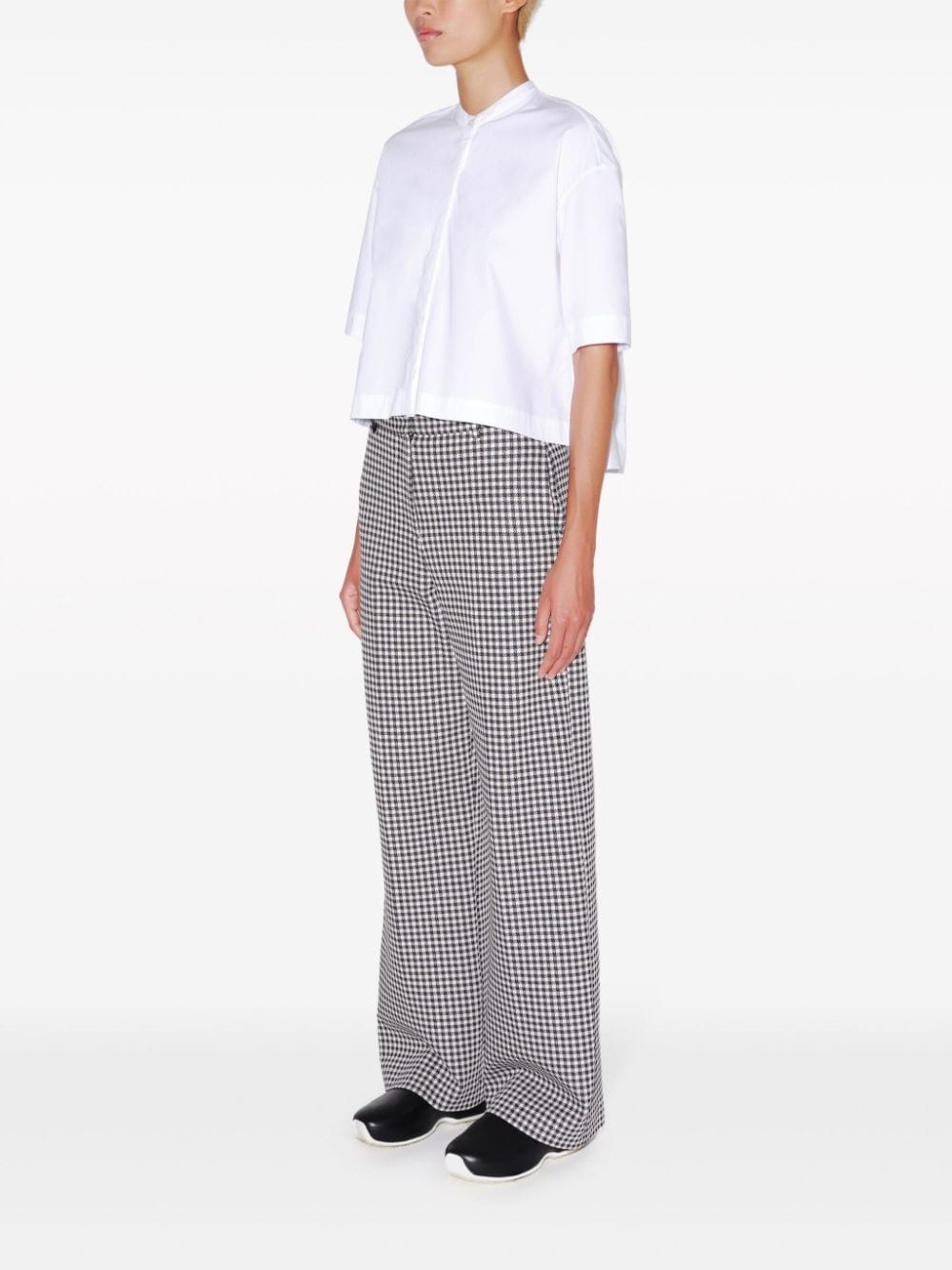 cropped poplin shirt - 4