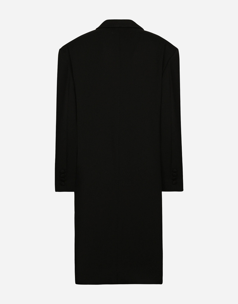 Dolce & Gabbana Oversize double-breasted coat in wool crepe outlook