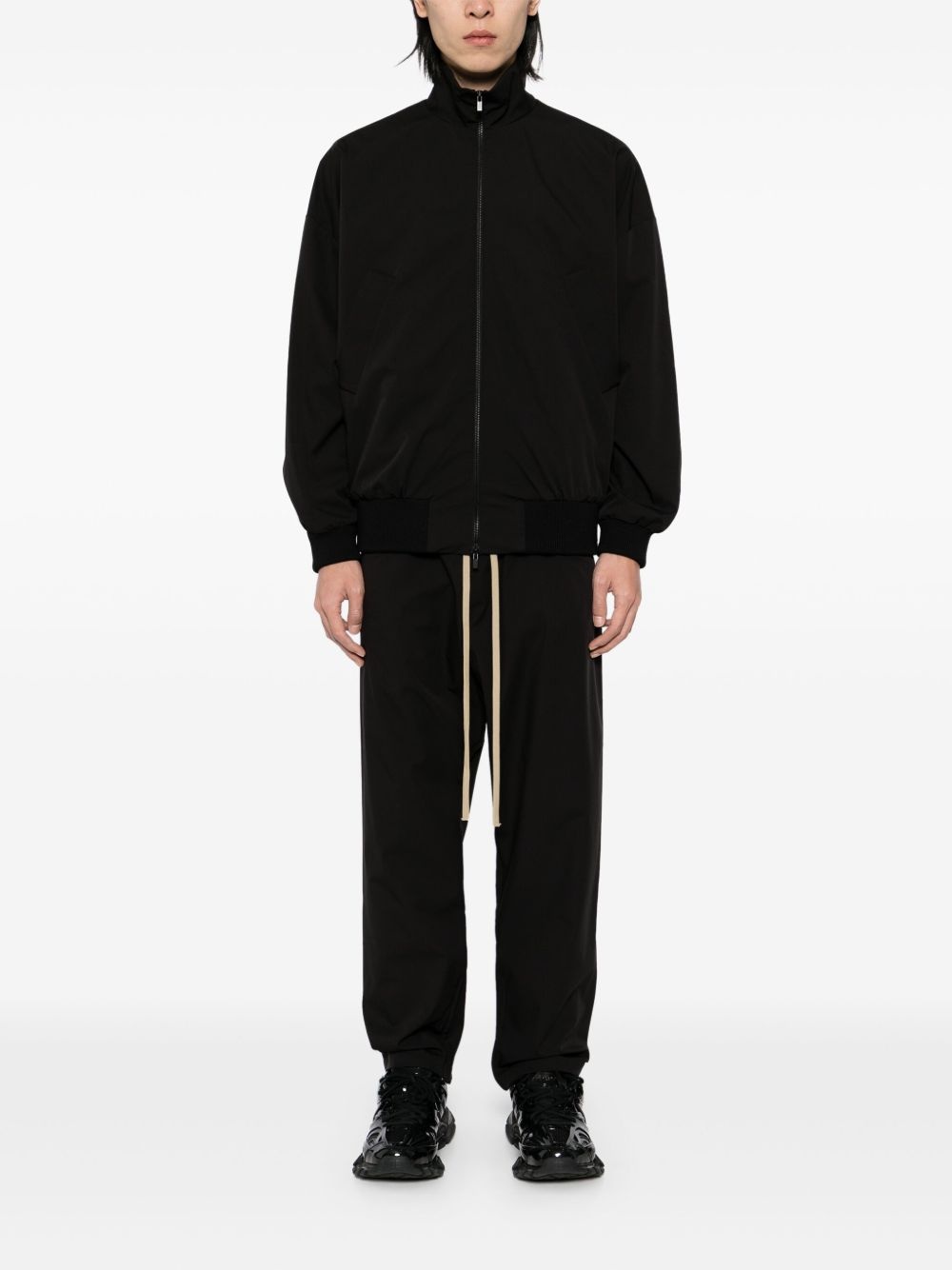 drawstring straight-leg trousers - 2