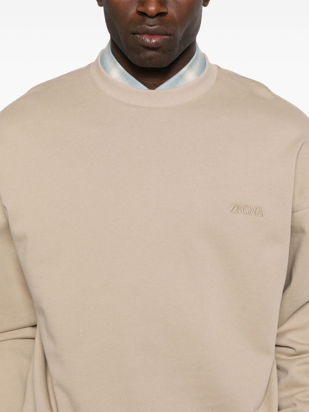 logo-embroidered sweatshirt - 5