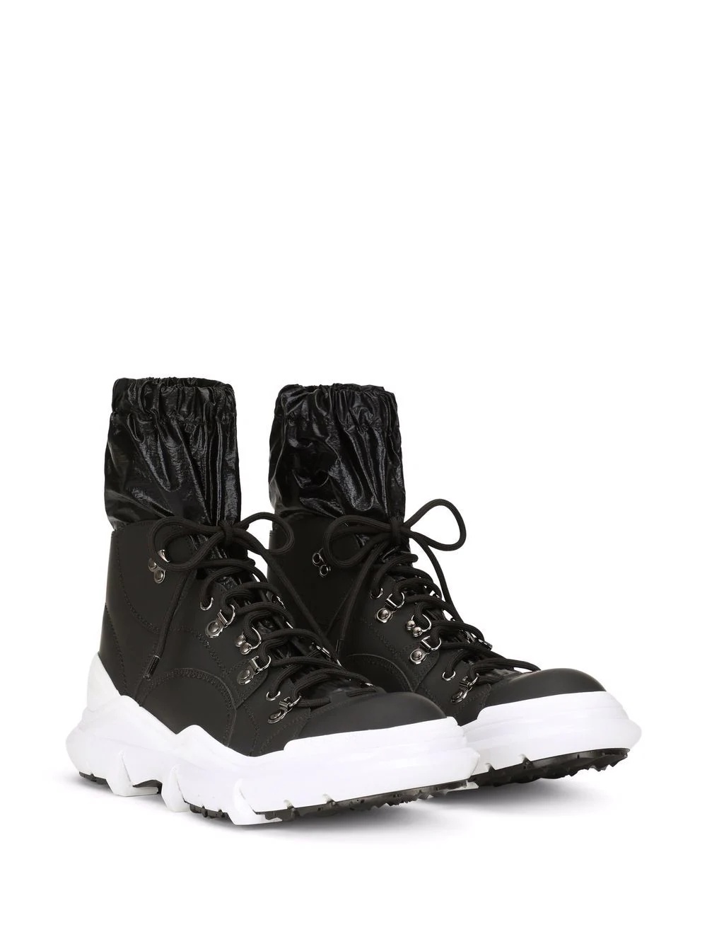 elasticated lace-up boots - 2