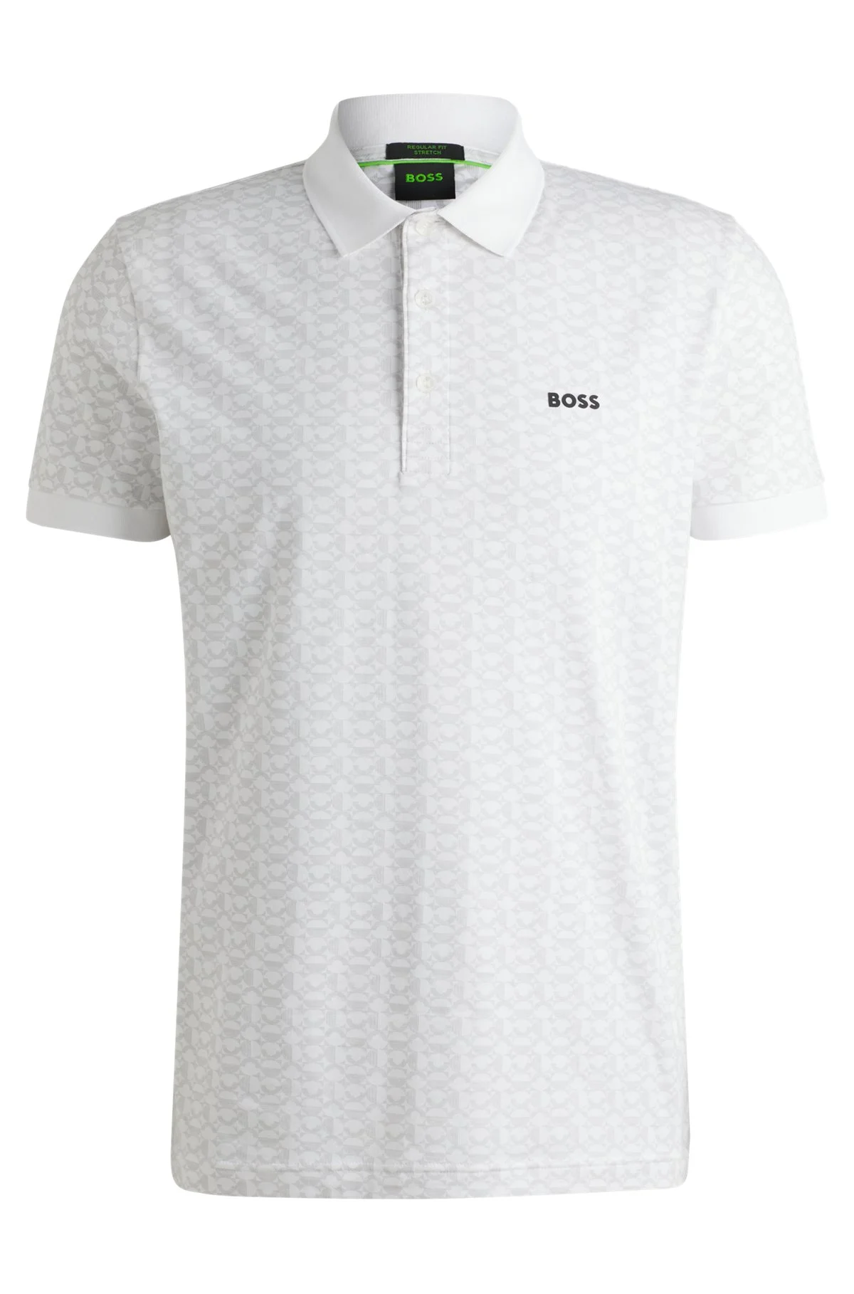 PADDY POLO SHIRT IN STRETCH COTTON WITH PRINTED PATTERN - 1