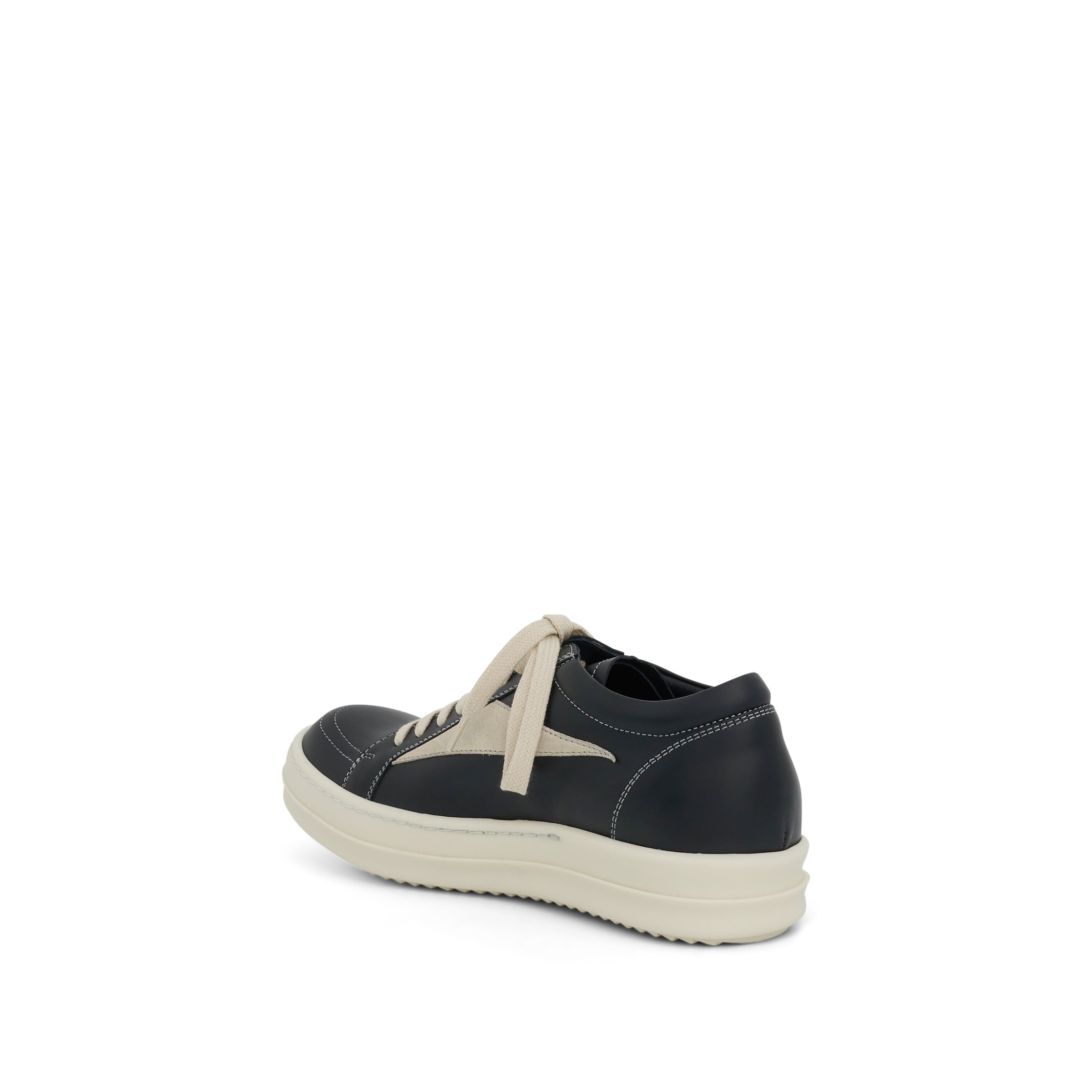 Vintage Leather Sneaker in Black/Milk - 3