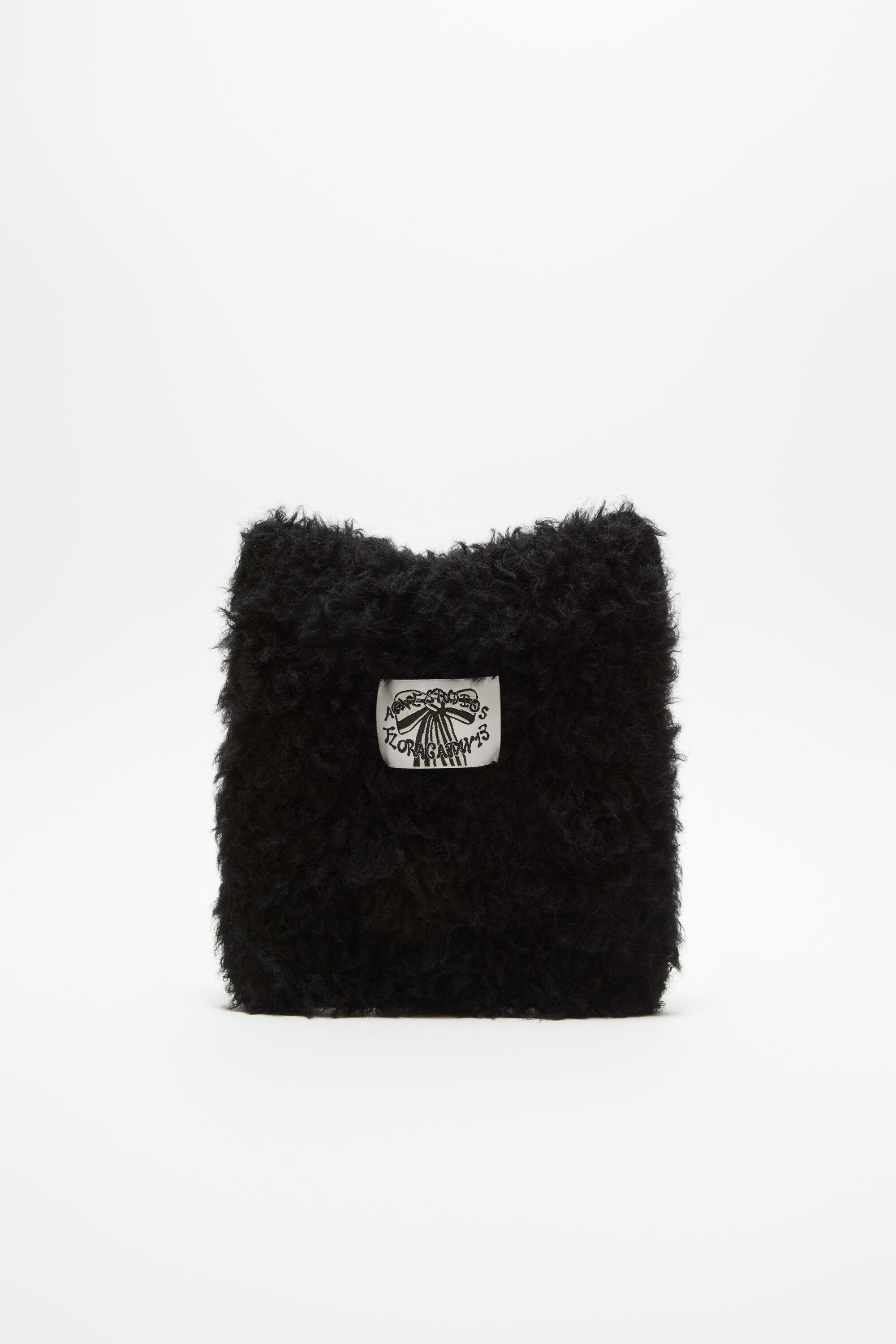 Fluffy square beanie - Black - 1