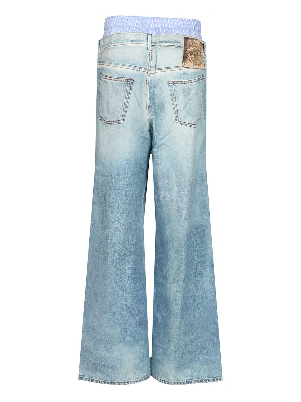 Trompe-L'Oeil Print Trousers Jeans Blue - 2