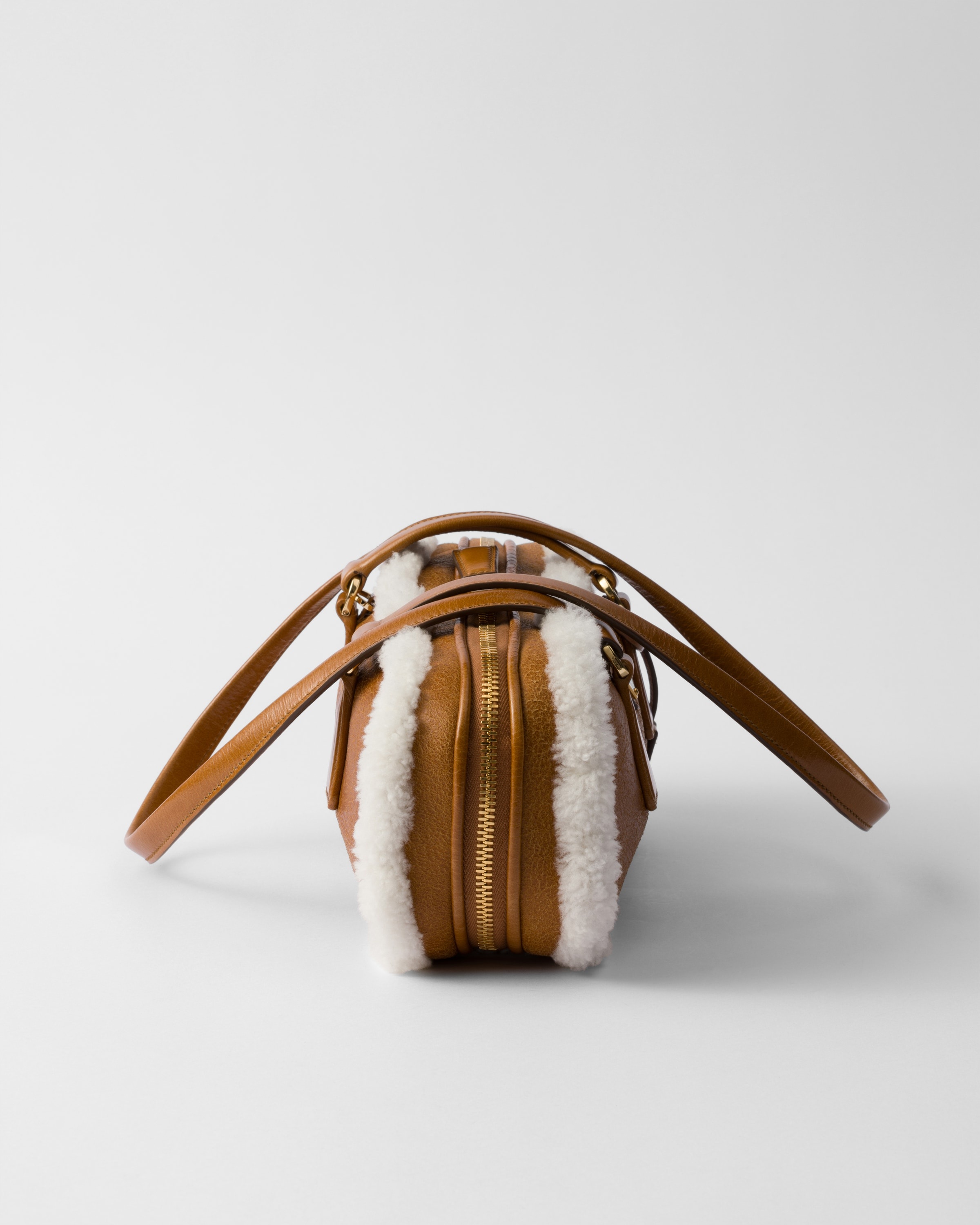 Medium shearling two-handle bag - 6