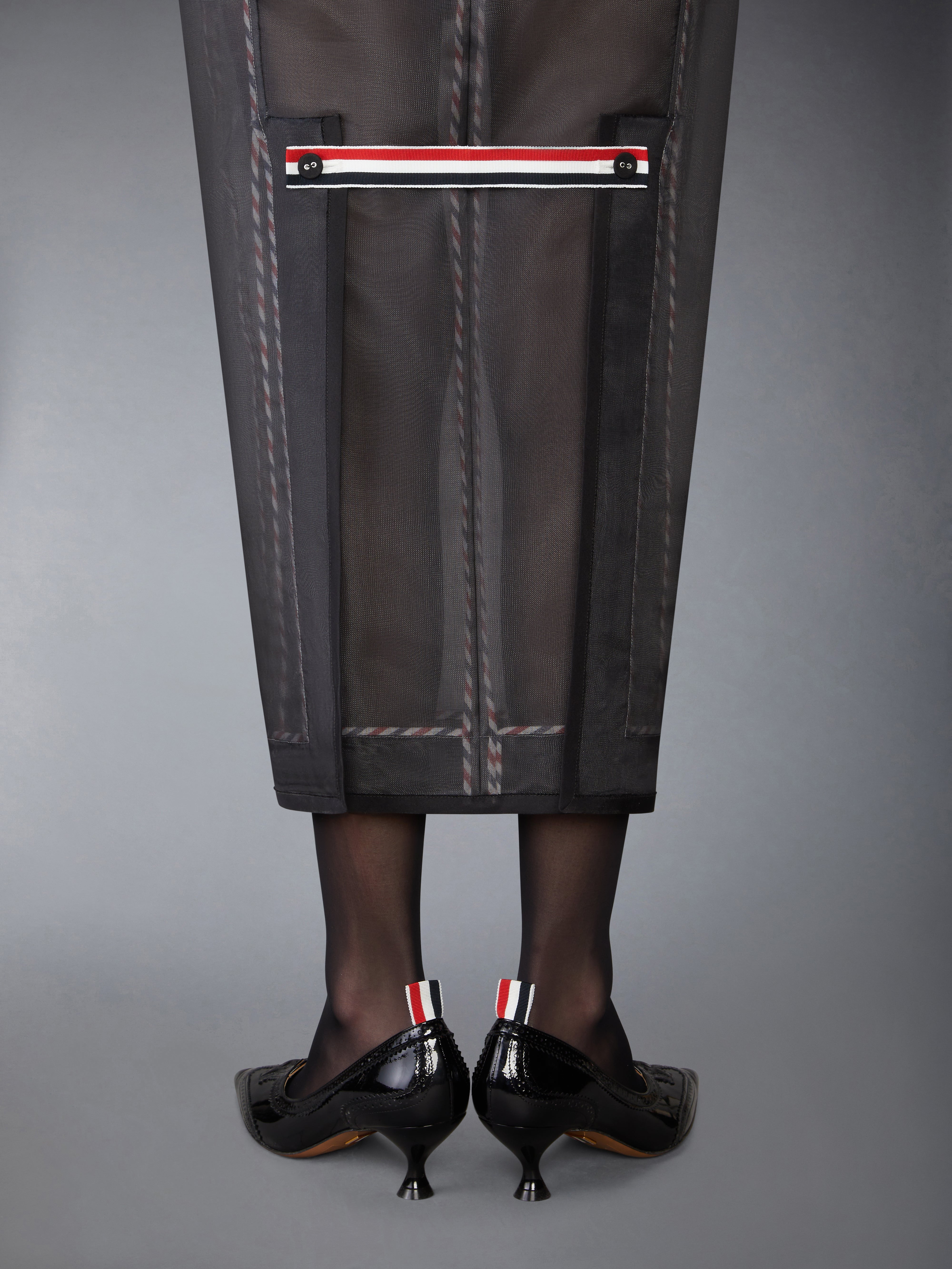 SILK ORGANZA HIGH WAISTED PENCIL SKIRT - 7