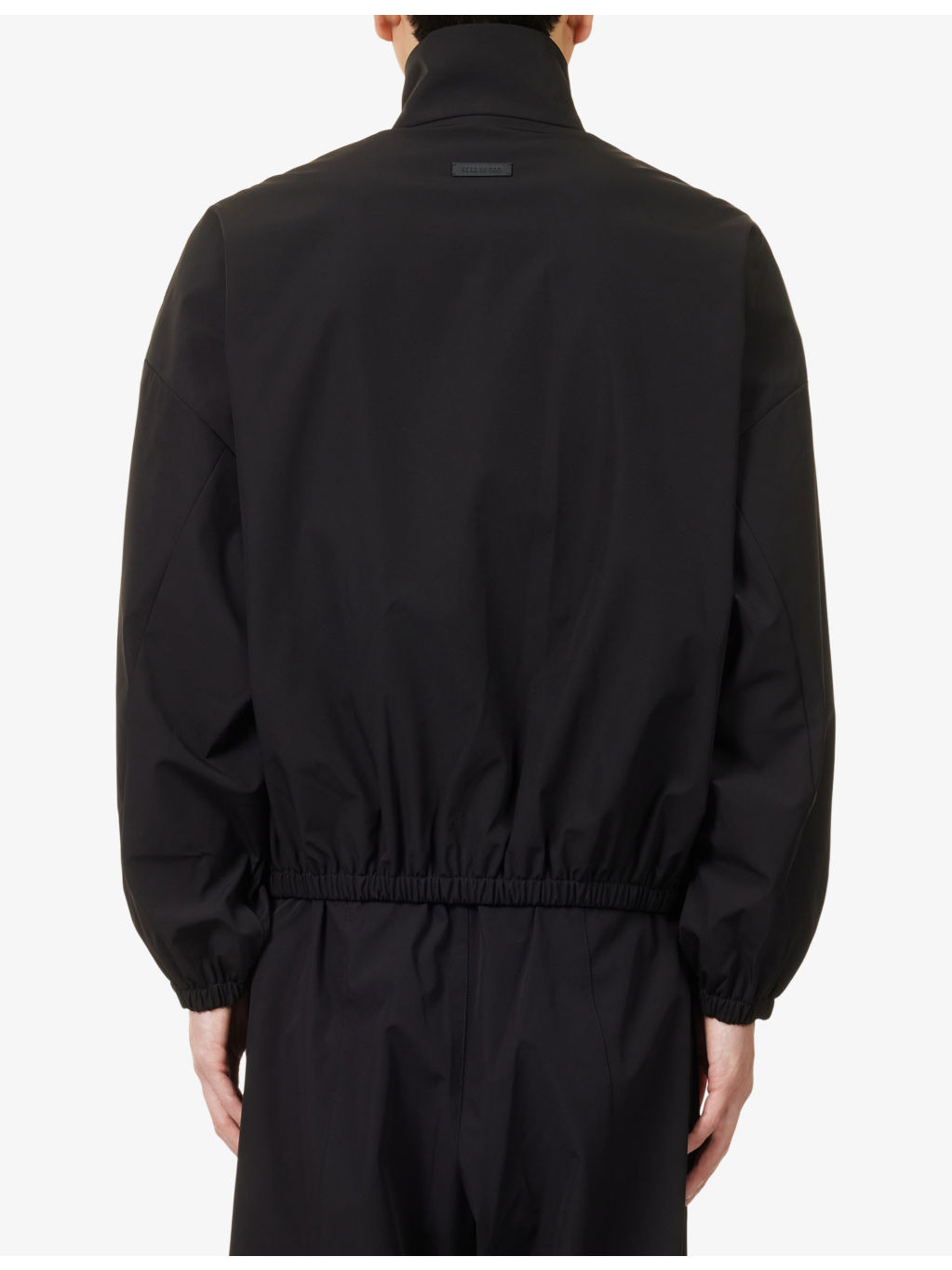 De-Bossed Logo-Patch Stand-Collar Shell Track Jacket - 4