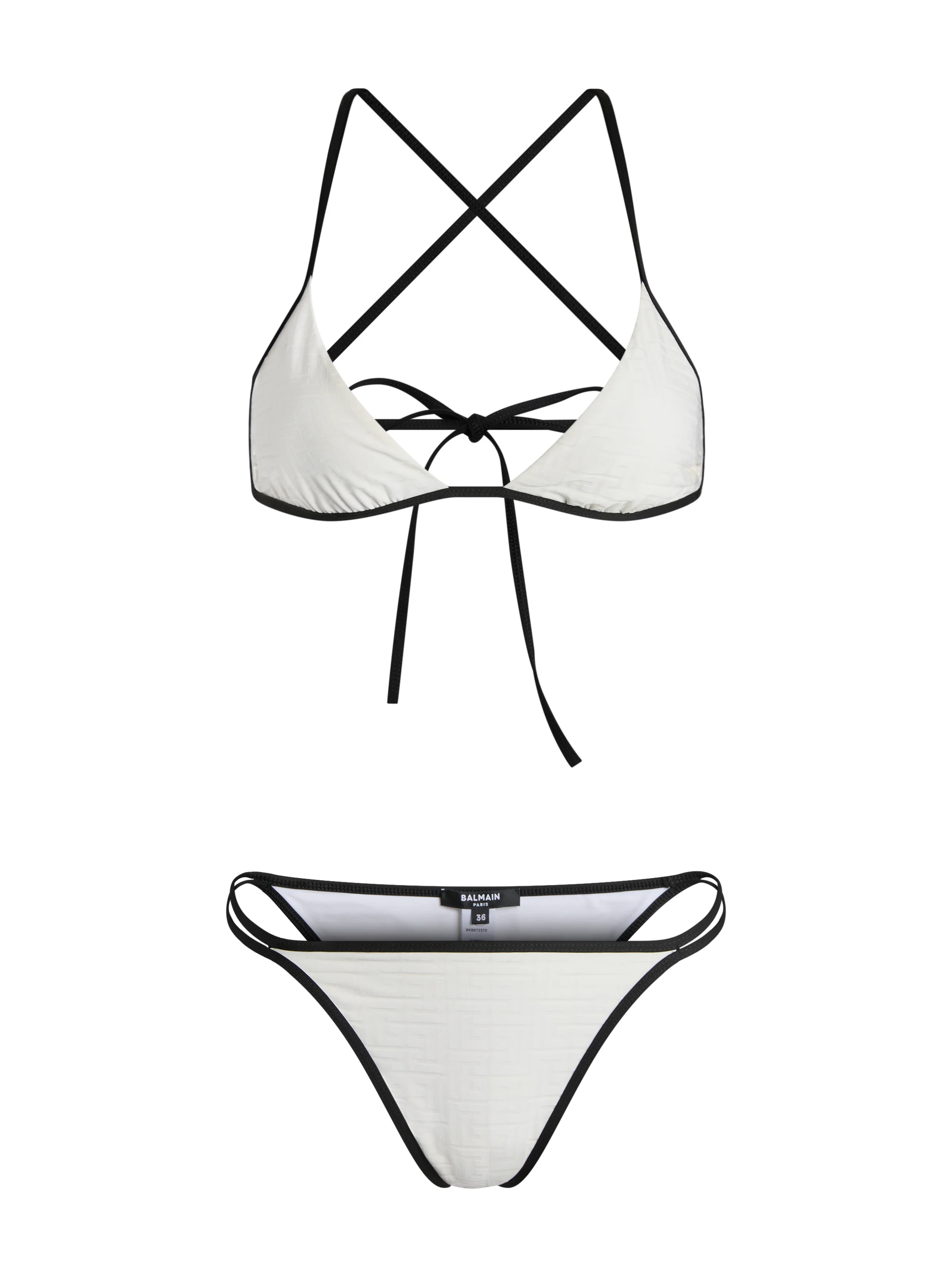 Monogram lycra swimsuit - 1